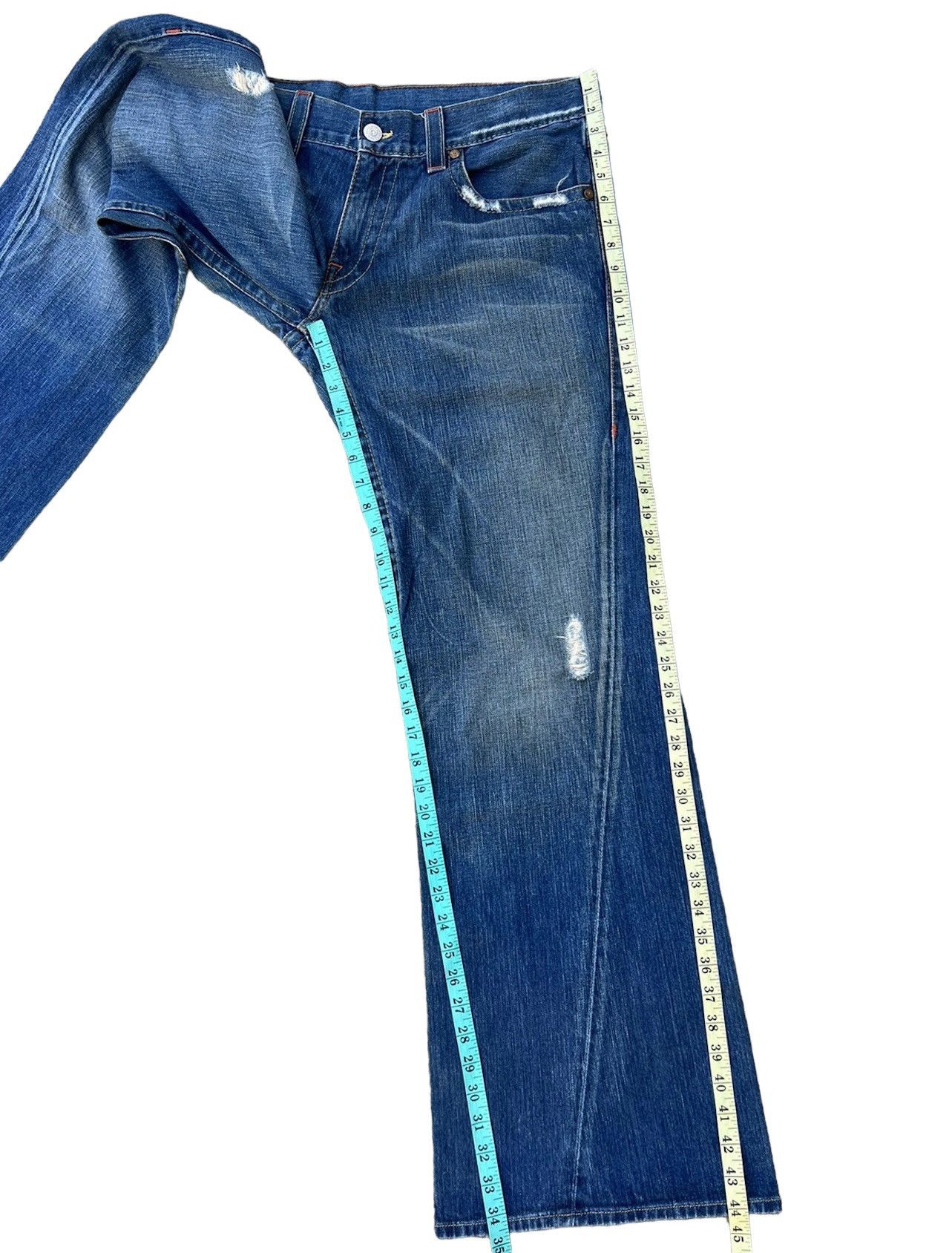 True Religion Vintage 2000s True Religion JOEY Distress Denim Flare Jeans Size US 36 / EU 52 - 4 Thumbnail