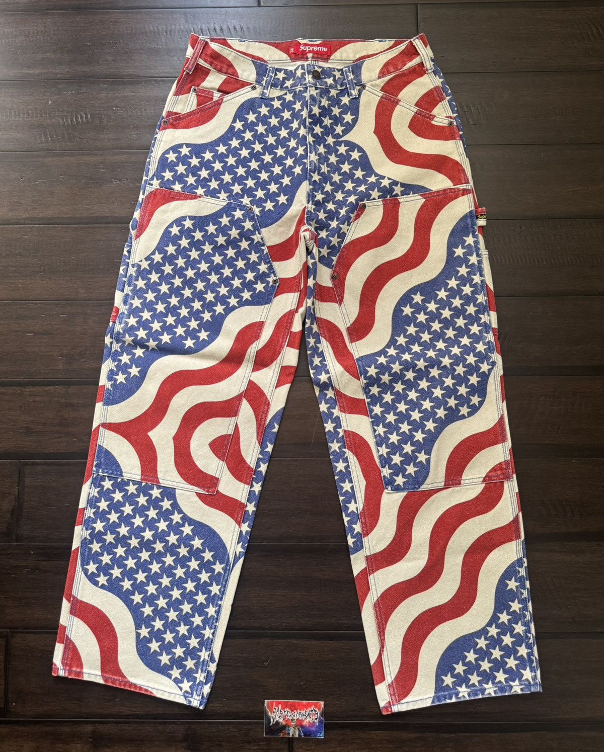 Supreme Supreme American Flag Double Knee Painter Pants Size US 32 / EU 48 - 1 Thumbnail