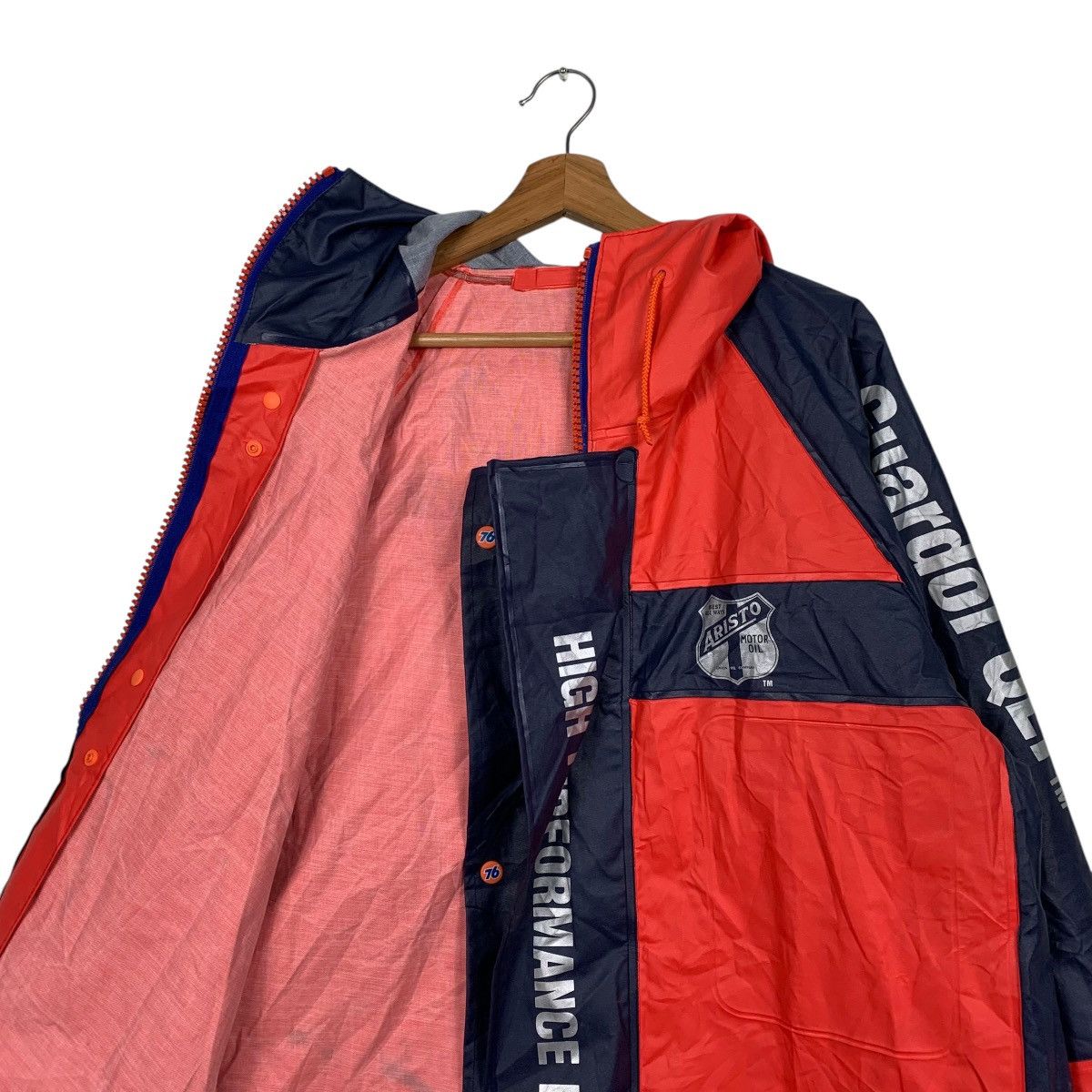 Japanese Brand Union 76 Racing Hooded Windbreaker Jacket Size US XXL / EU 58 / 5 - 11 Thumbnail