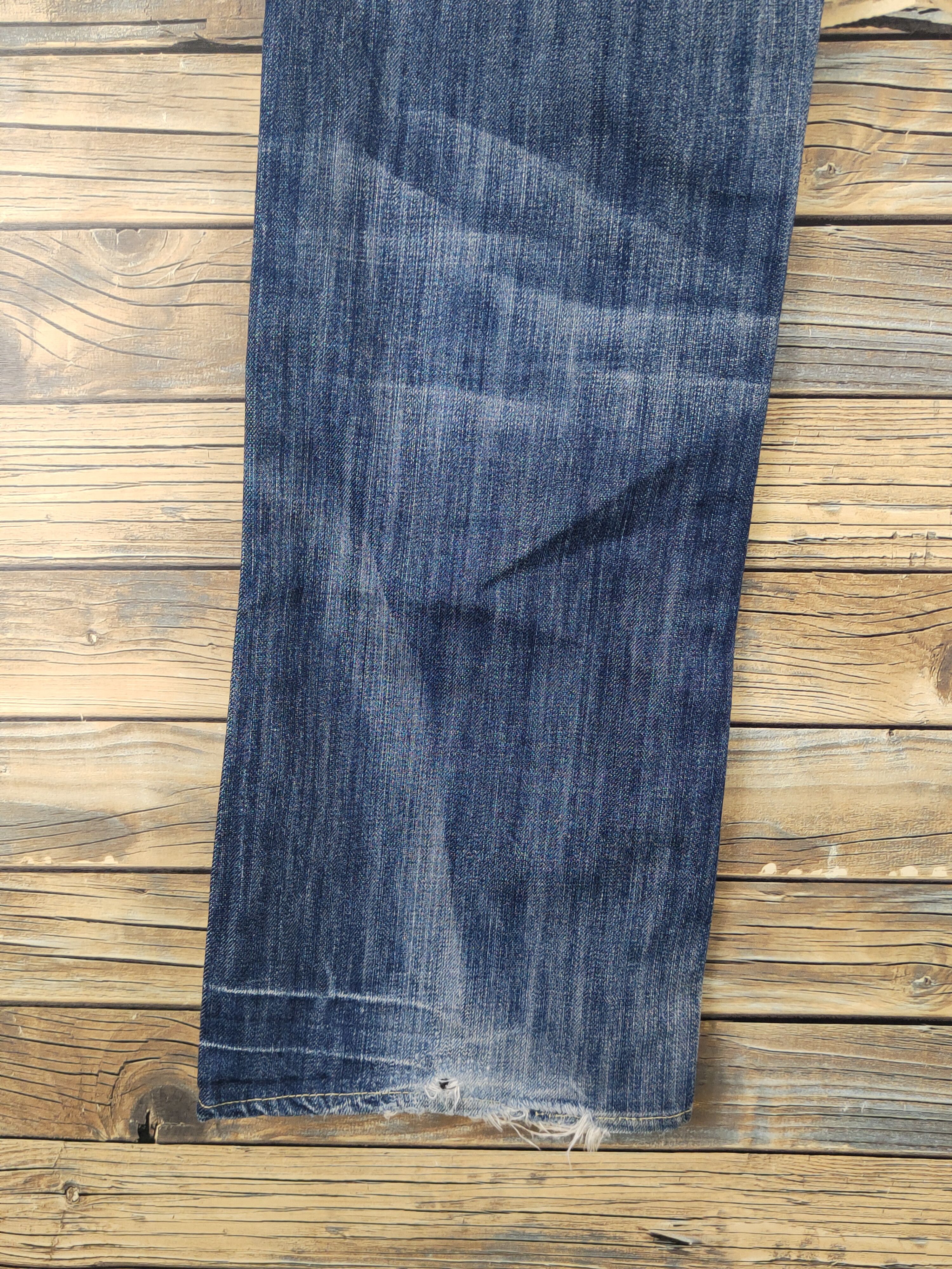 Mek Denim Mek Denim Dark Blue Distressed Ripped Jeans #W1700 Size 30" / US 8 / IT 44 - 9 Thumbnail