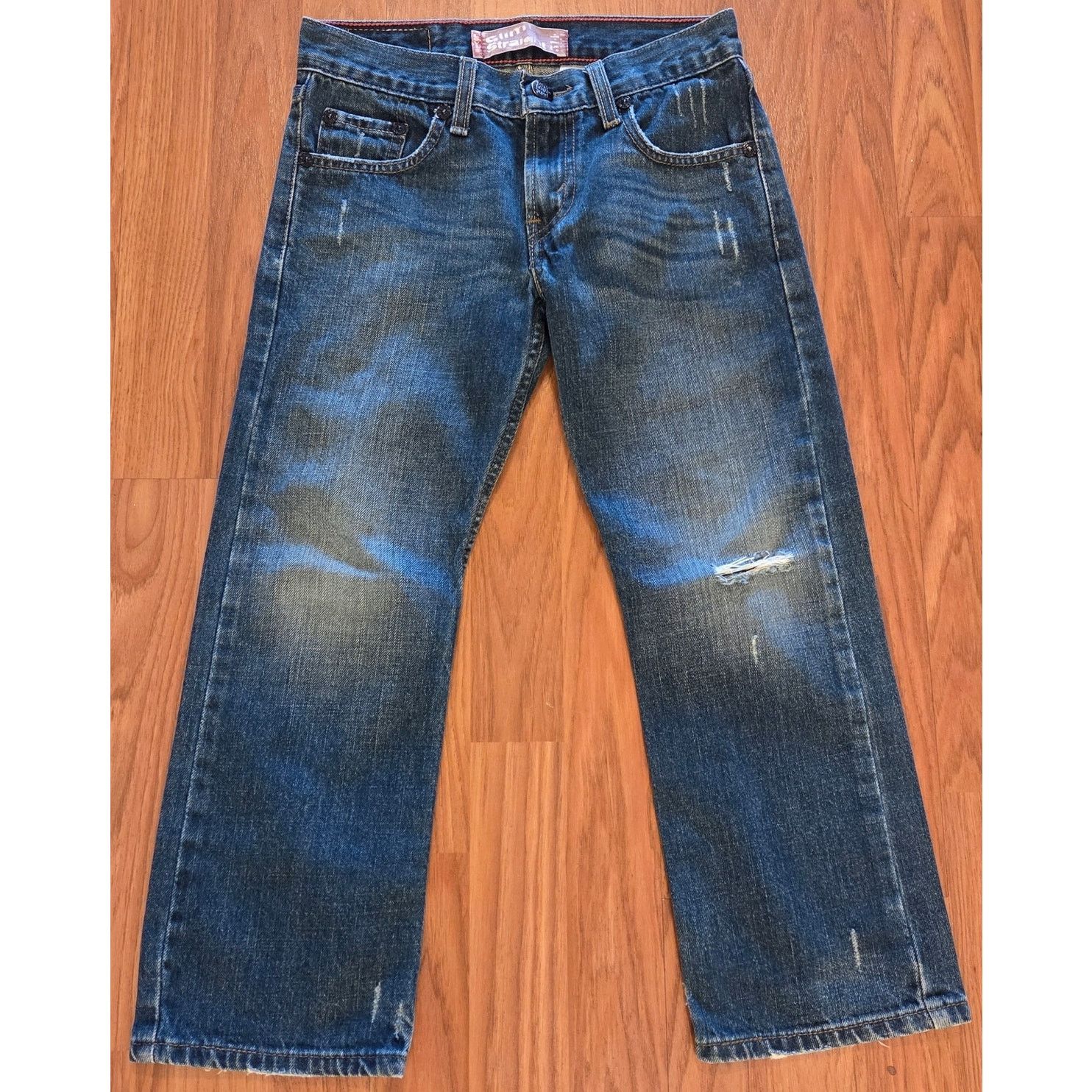 Levi's Levi's 514 SlimStraight Acid Wash Jean -Juniors Size8(W24L22 Size 30" / US 8 / IT 44 - 3 Thumbnail