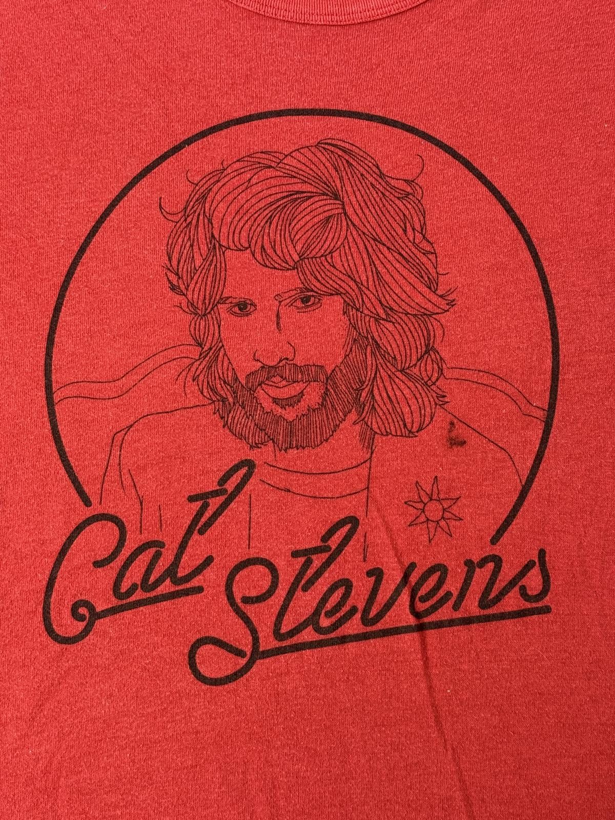 Designer VTG Cat Stevens T-shirt Portrait Portrait Red Room Fan Club Size US XL / EU 56 / 4 - 3 Thumbnail