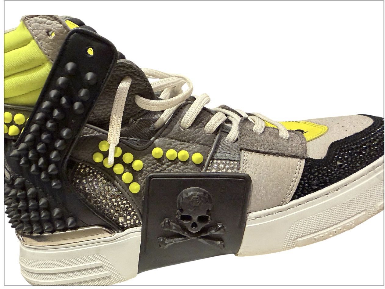 Philipp Plein Philipp Plein Phantom Kicks Studded Hi-Top Sneakers Size US 9 / EU 42 - 11 Thumbnail