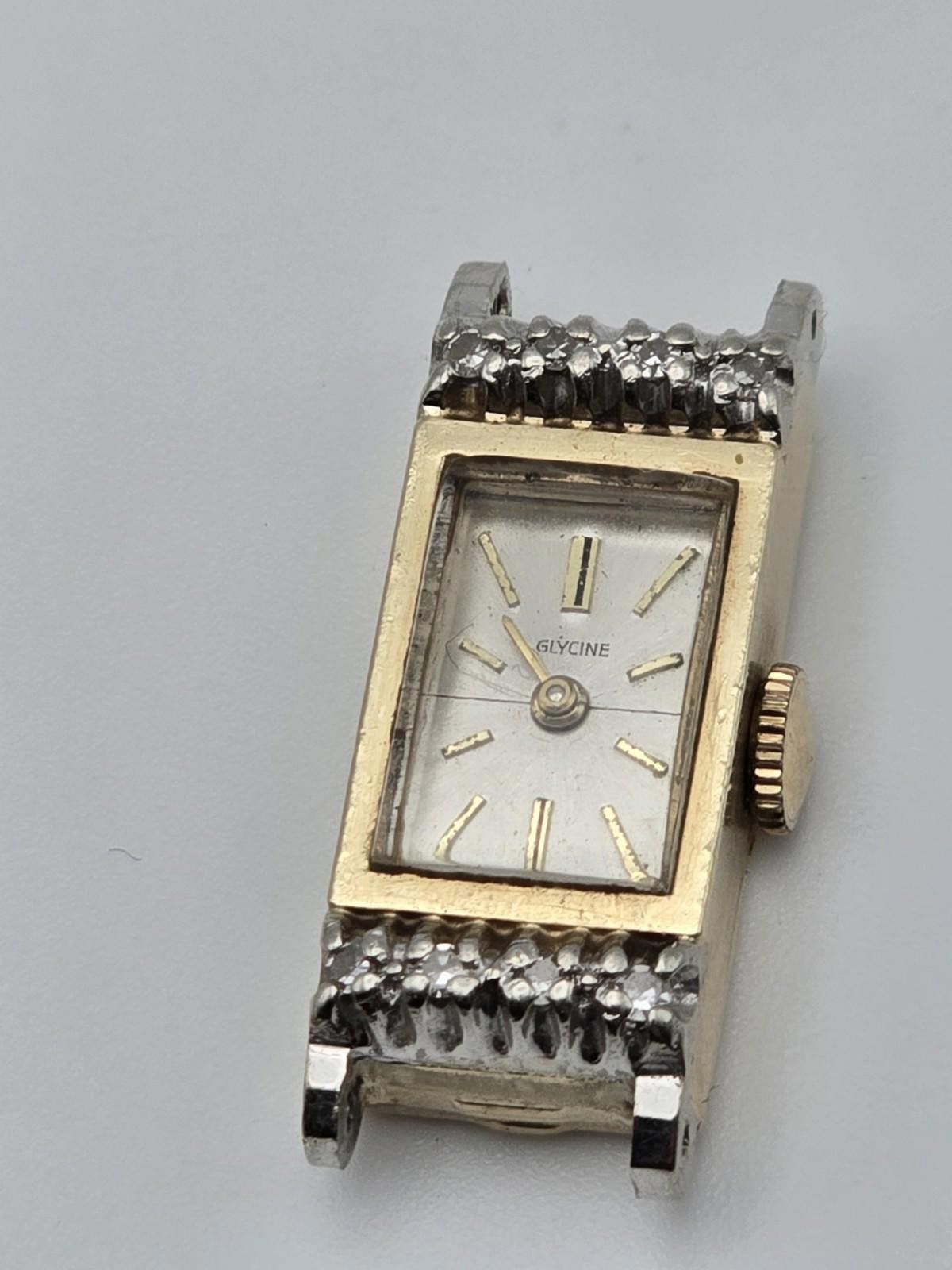 Other Vintage Glycine 10k Gold Ladies Watch – Diamonds – Working Size ONE SIZE - 1 Thumbnail