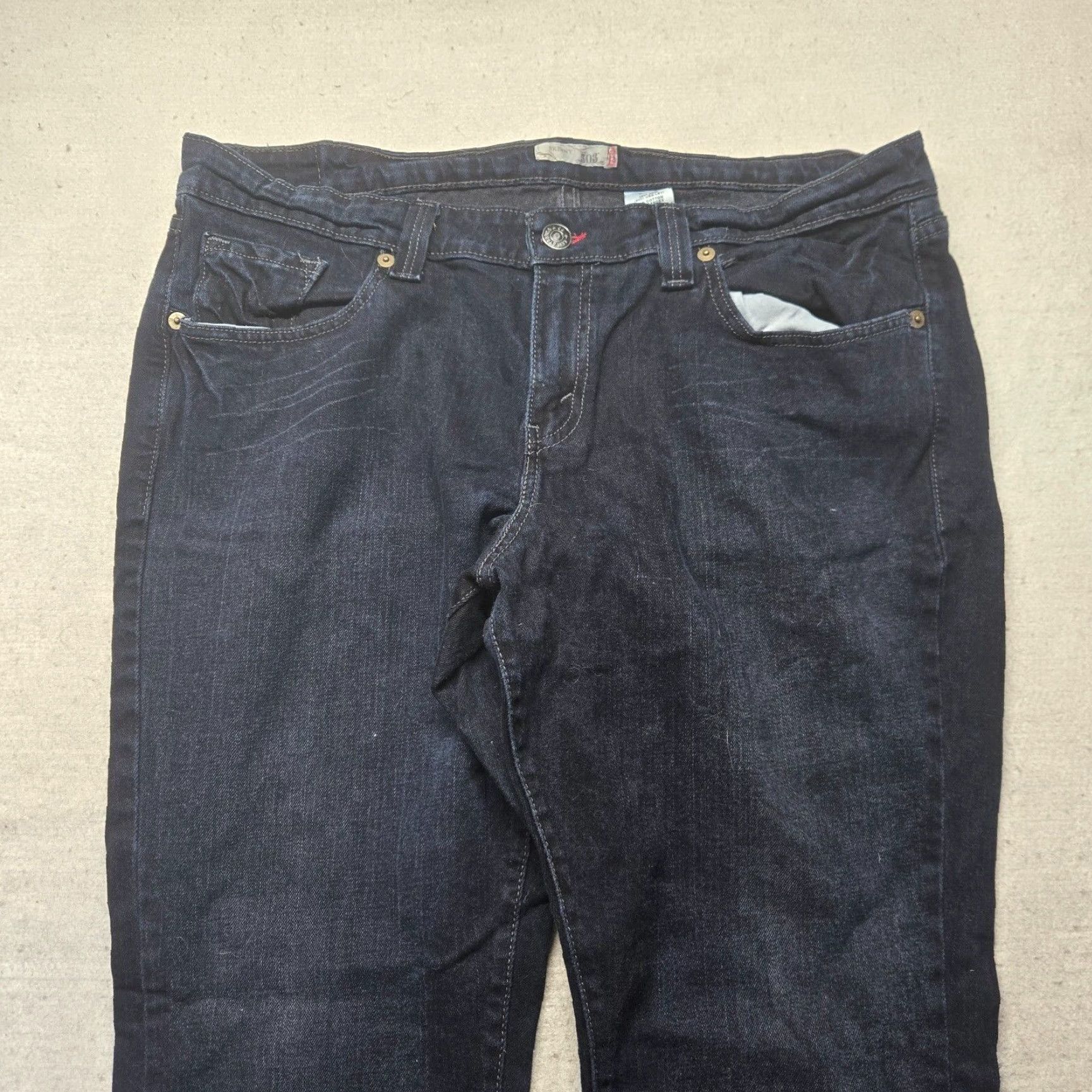 Levi's VINTAGE Levi's 503 Skinny Jeans Pants Women Plus Size 20 Black Denim Cotton 90s Size 42" / US 20 - 2 Thumbnail
