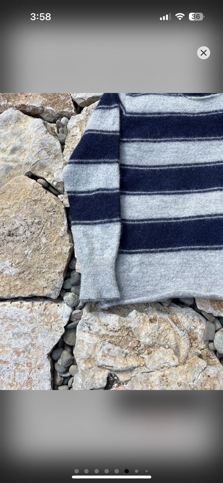 Acne Studios Acne Studios Lima AW11 alpaca wool striped sweater navy y2k Size S / US 4 / IT 40 - 6 Thumbnail