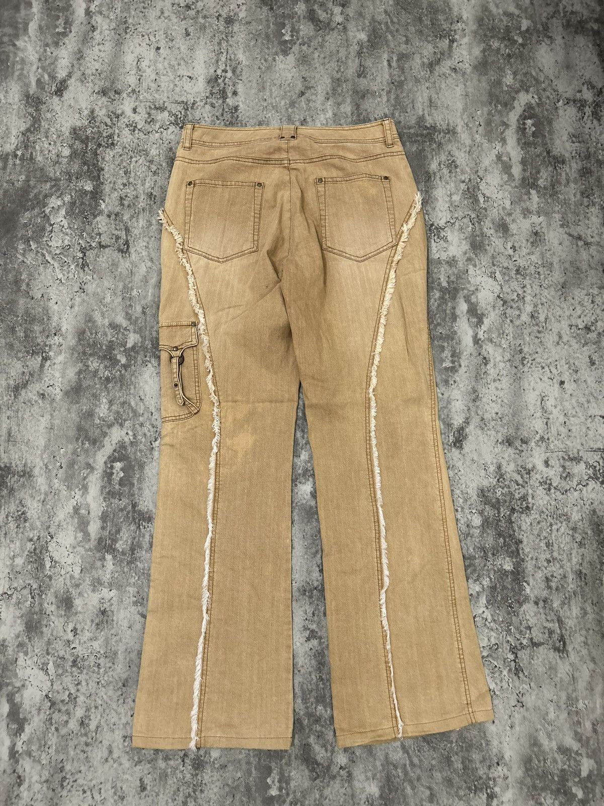 Hysteric Glamour × Japanese Brand × Vintage Vintage Clermont Cargo Spiral Flare Pants Size US 30 / EU 46 - 4 Thumbnail