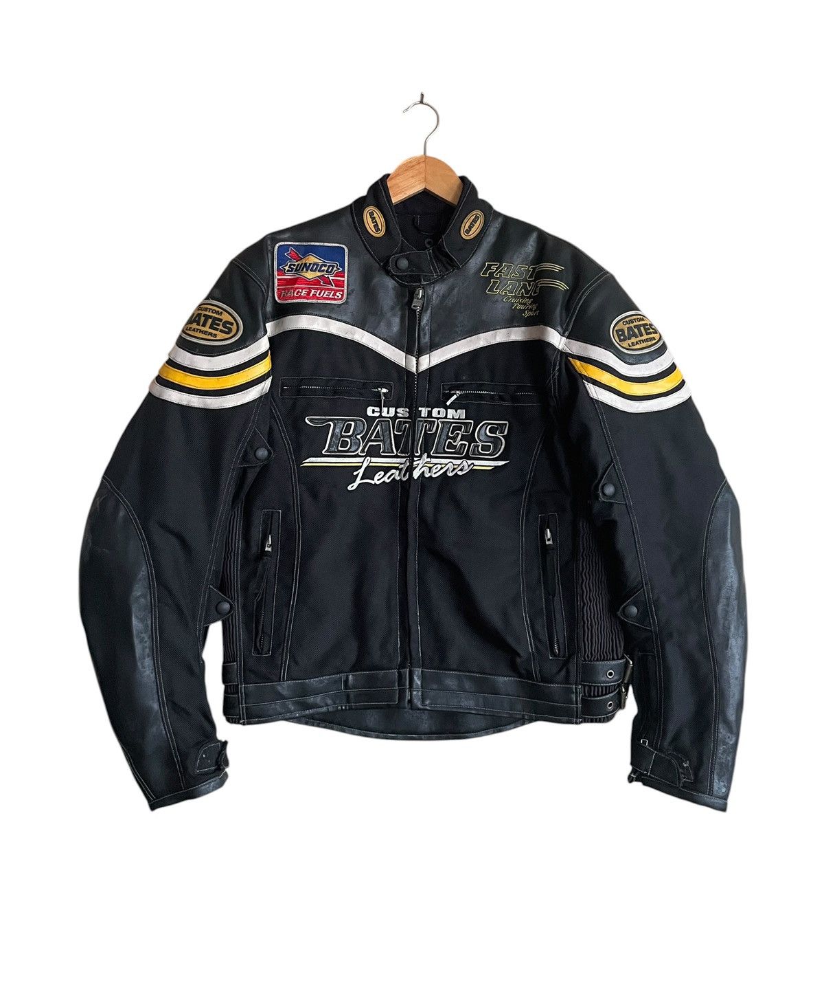 Vintage Vintage Brand Bates Motorcycle Leather Jacket 1990s Size US L / EU 52-54 / 3 - 1 Thumbnail