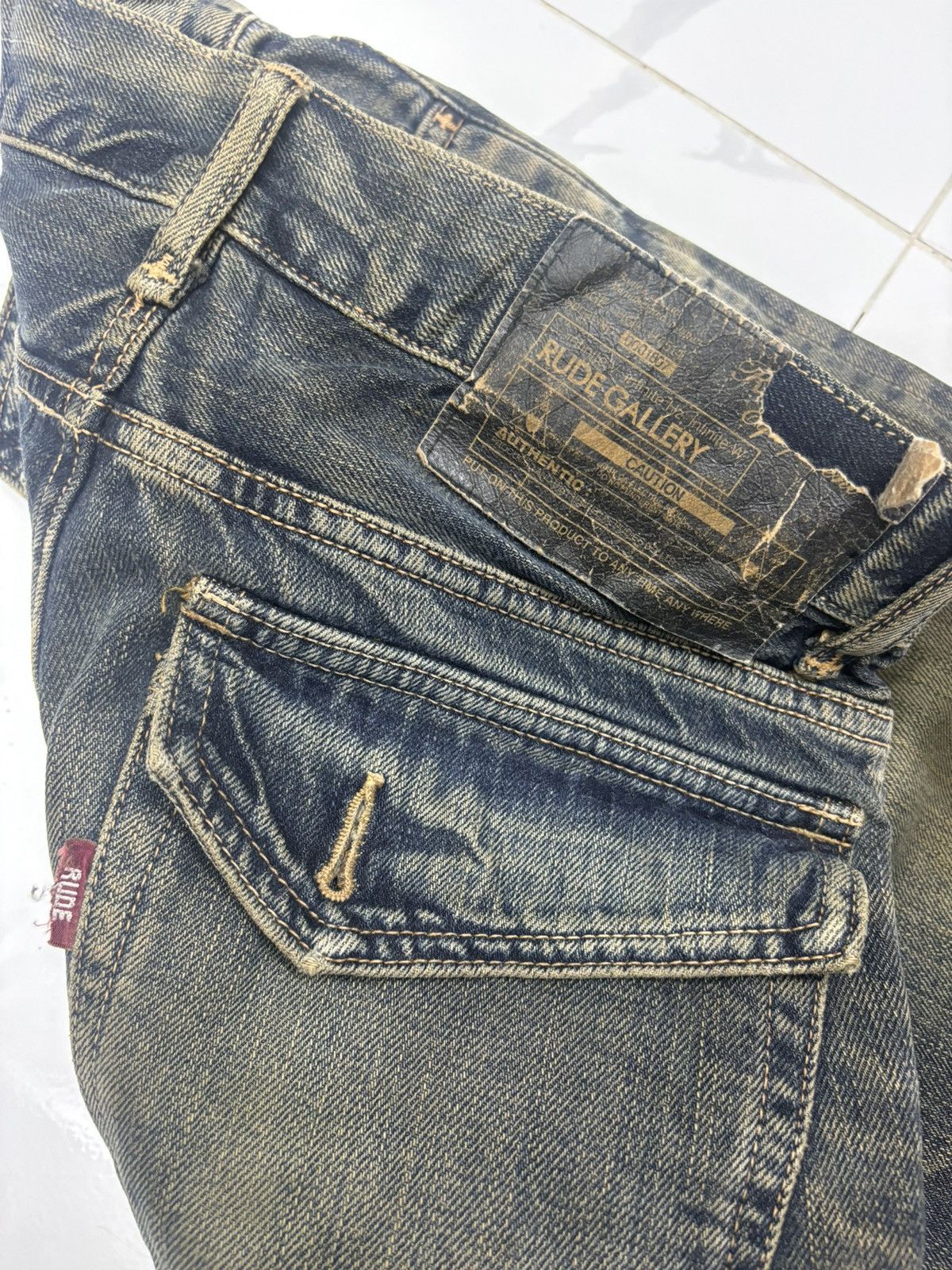 RUDE GALLERY VINTAGE RUDE GALLERY RUSTY DISTRESS ROCKSTAR DENIM JEANS Size US 30 / EU 46 - 13 Thumbnail
