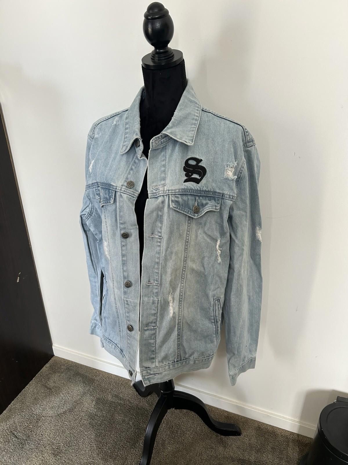 Other Saint Morta Culture Kings Distressed Denim Jacket - Sz XXL Size US XXL / EU 58 / 5 - 2 Thumbnail