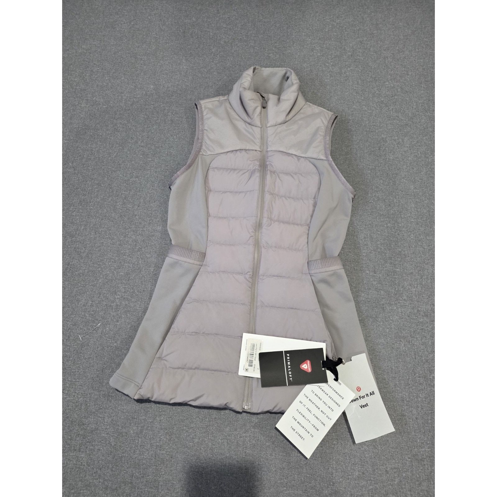 Lululemon New with tags! Lululemon Gray puffer down vest women sz 2 Size XS / US 0-2 / IT 36-38 - 1 Thumbnail