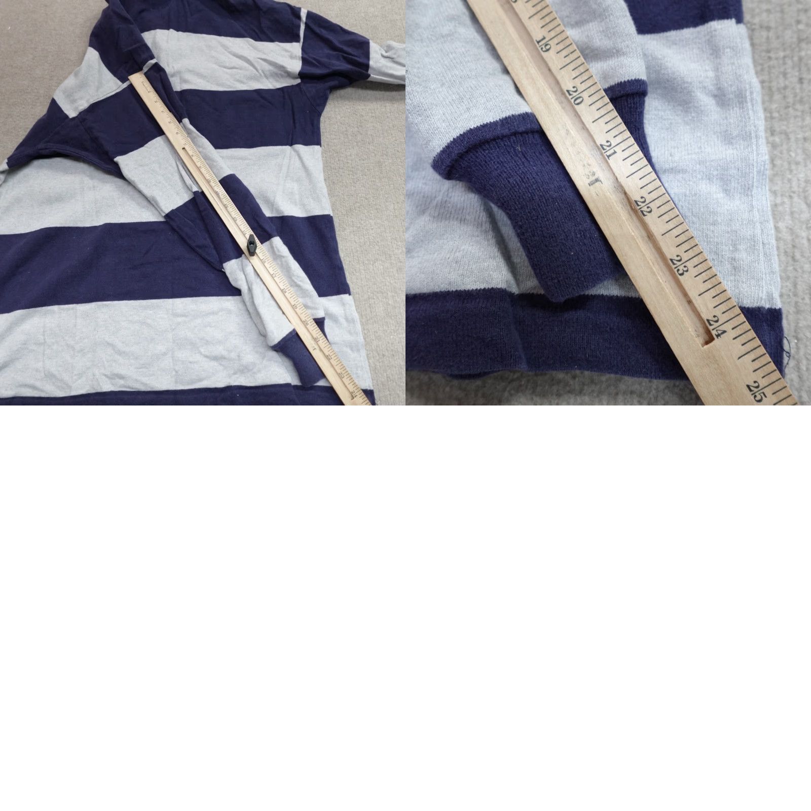Vintage VINTAGE McIntosh & Seymour Rugby Shirt L Blue White Striped Knit Cotton Collared Button Embroidered Men Size US L / EU 52-54 / 3 - 8 Thumbnail