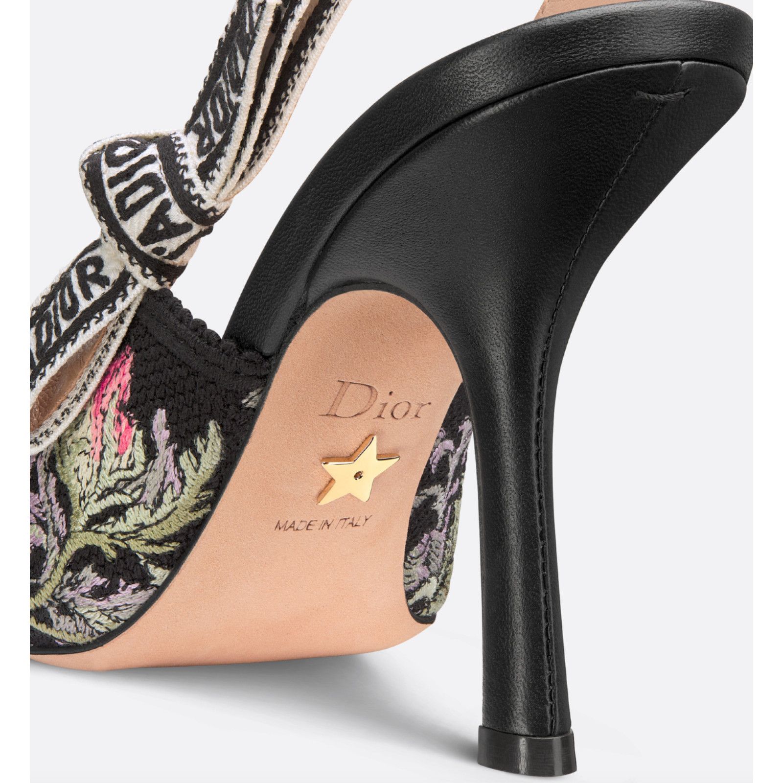 Dior Dior J'adior Millefiori Floral Ribbon Logo Slingback Pump Size US 7 / IT 37 - 17 Thumbnail