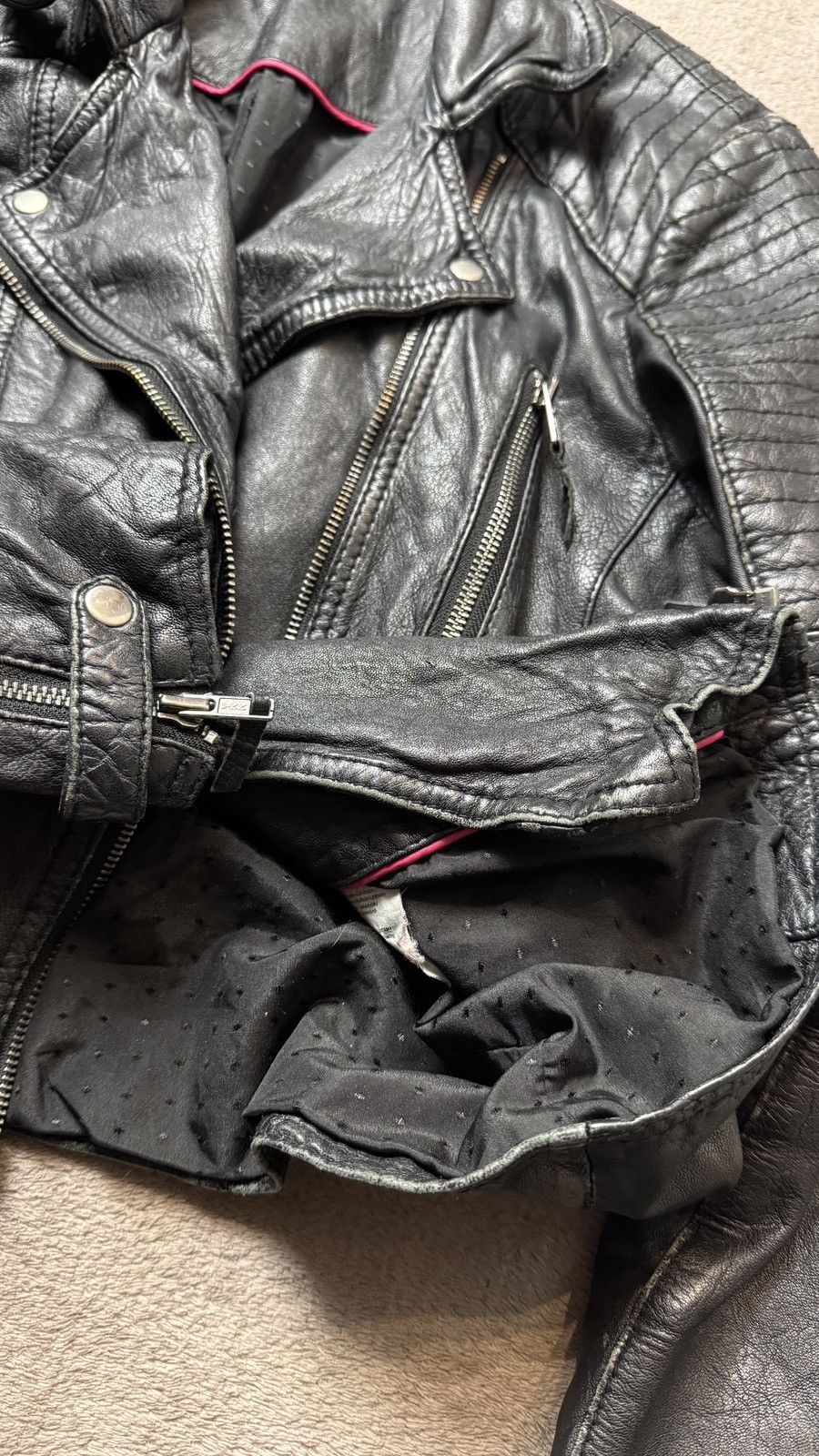 Japanese Brand Biker Y2K Vintage Lambskin Leather Jacket schott allsaints Size M / US 6-8 / IT 42-44 - 8 Thumbnail