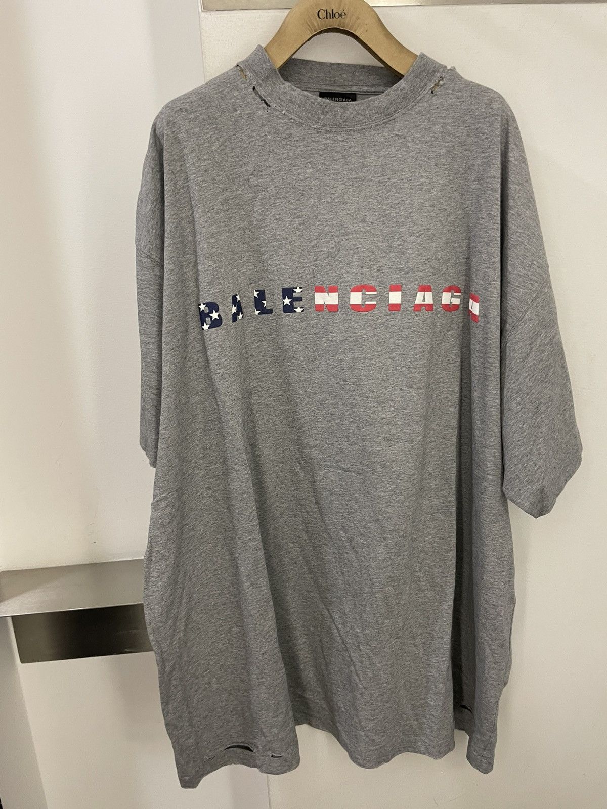 Balenciaga International T-shirt Oversized in Heather Size US XXL / EU 58 / 5 - 1 Thumbnail
