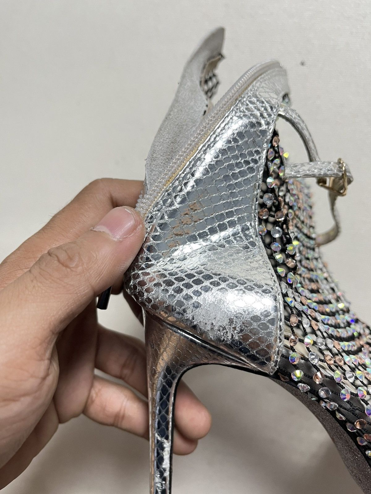 Rene Caovilla Rene caovilla galaxia silver/crystall hells in size 38 Size US 8 / IT 38 - 10 Thumbnail