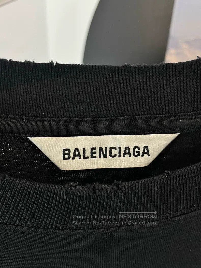 Balenciaga Balenciaga Letter Printed Pattern Black Short Sleeve T-Shi Size US S / EU 44-46 / 1 - 4 Thumbnail