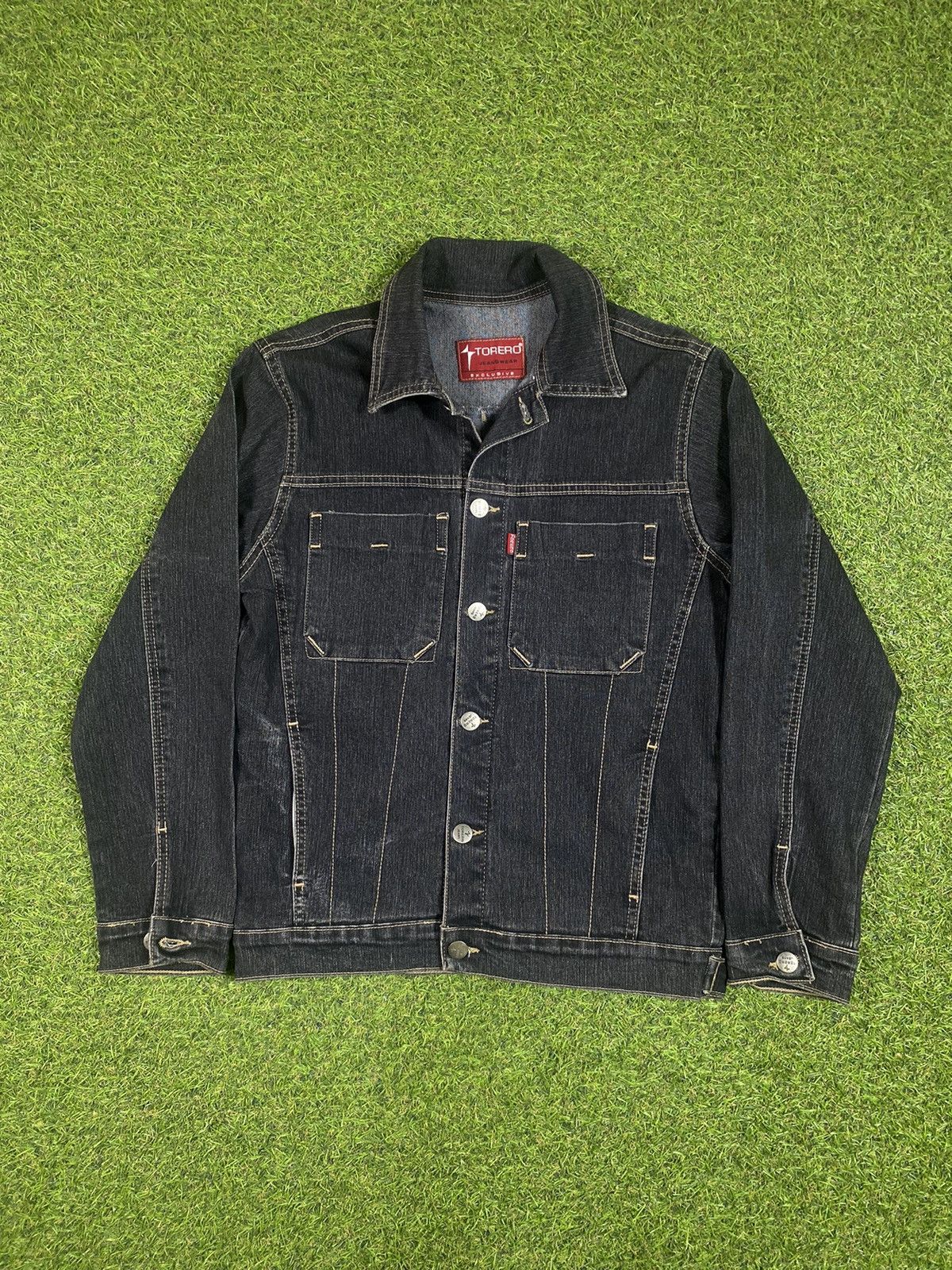 Japanese Brand Vintage 90s Japanese Jeans jacket denim streetwear style Size US S / EU 44-46 / 1 - 1 Thumbnail