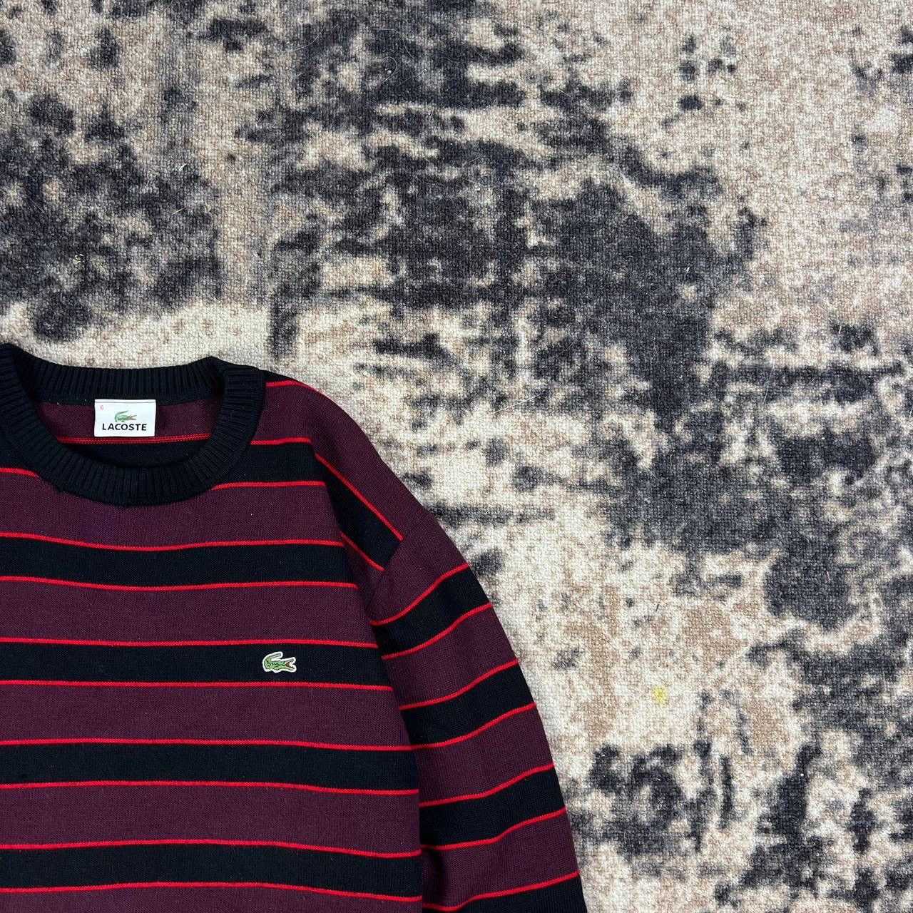 Lacoste Lacoste Mini Logo Luxury Striped Sweater Streetwear Style Size US XL / EU 56 / 4 - 2 Thumbnail