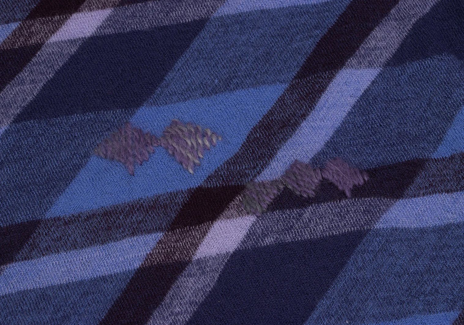 Yohji Yamamoto Yohji Yamamoto Embroidered Diamond Check Knit Top Size US M / EU 48-50 / 2 - 6 Thumbnail