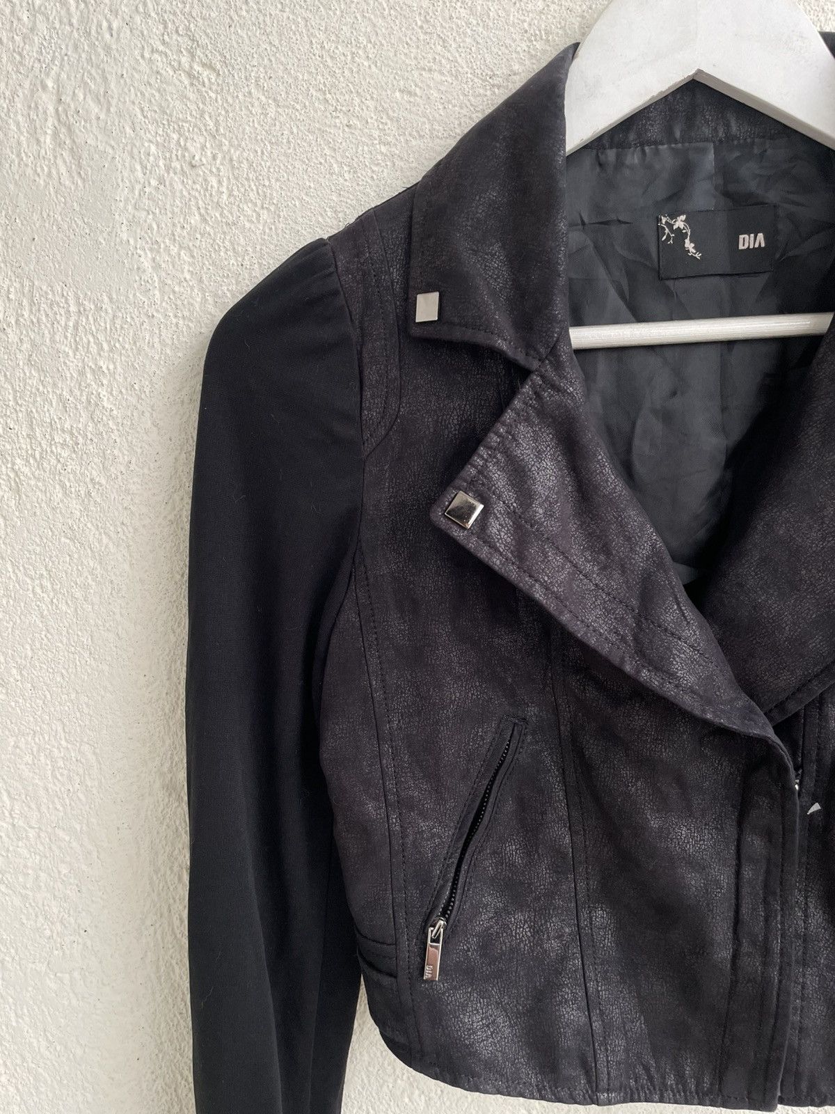 Number (N)ine 2000s DIA Asymmetrical Leather Panel Biker Lgv if6 Size US XXS / EU 40 - 4 Thumbnail