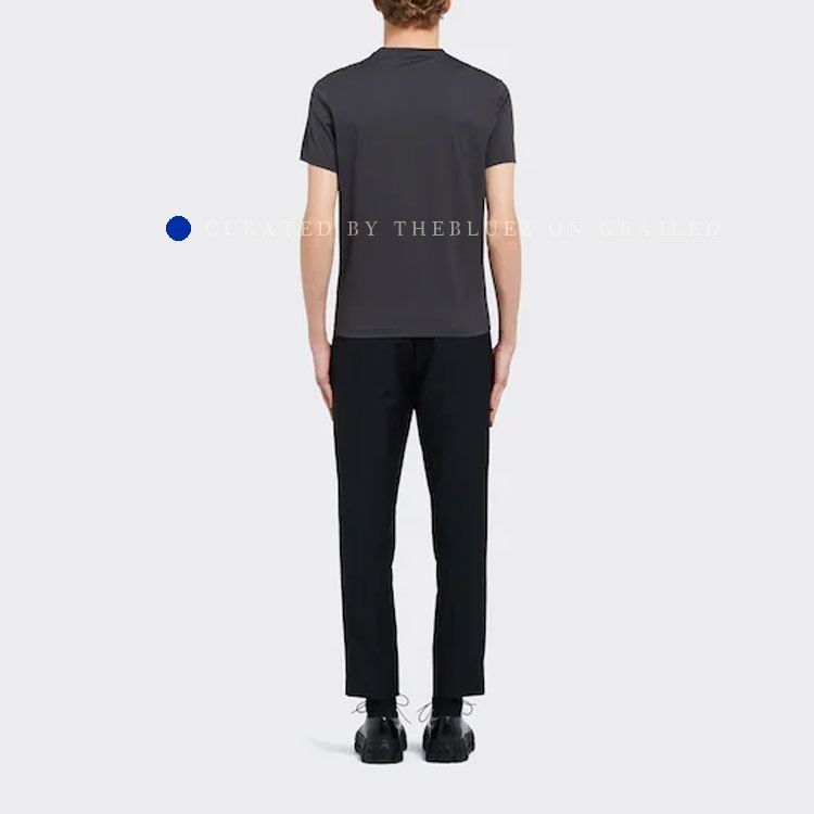 Prada Logo Short Sleeve Tee in Gray Size US M / EU 48-50 / 2 - 1 Thumbnail