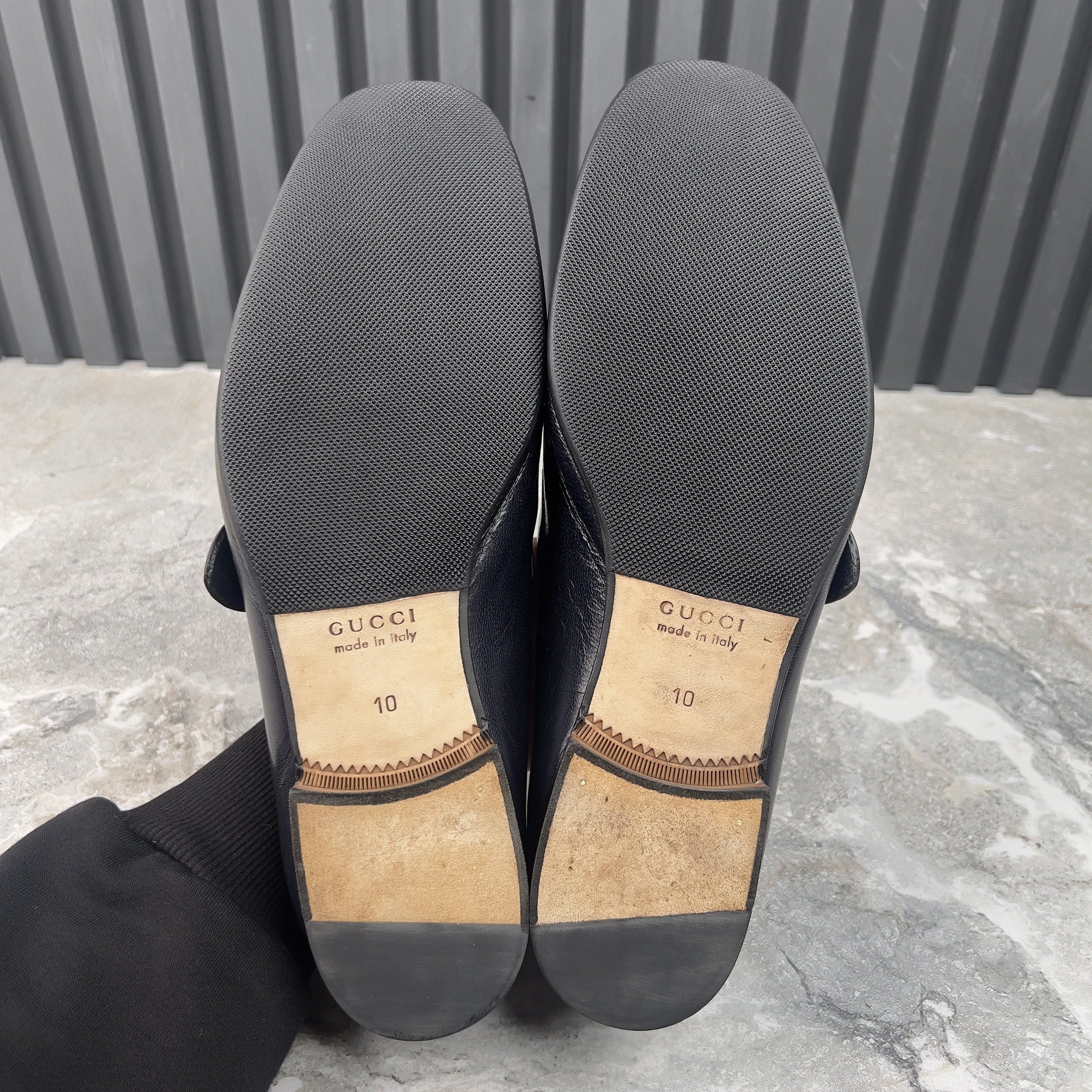 Gucci Donnie Web GG Loafers Navy Blue Leather Size US 10.5 / EU 43-44 - 11 Thumbnail