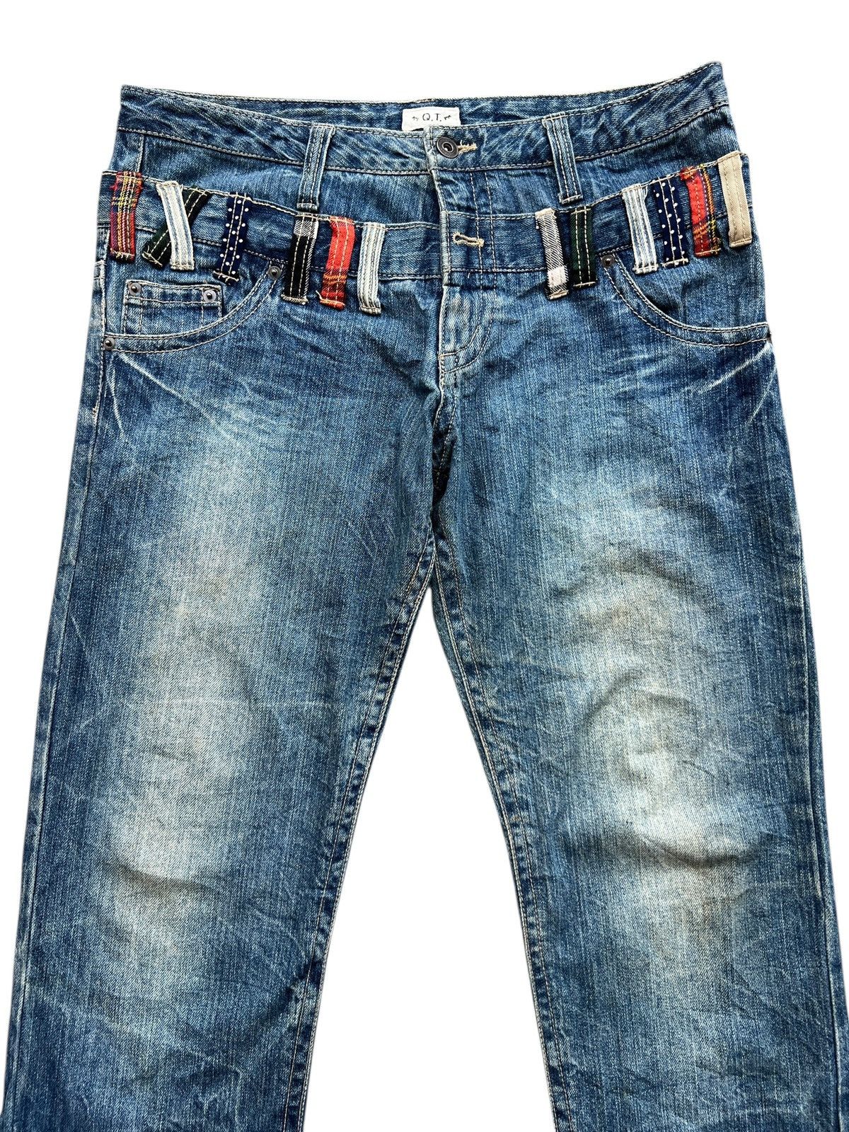 Japanese Brand QT Faded Double Waist Straight Denim Jeans 33x31 Size US 33 - 4 Thumbnail
