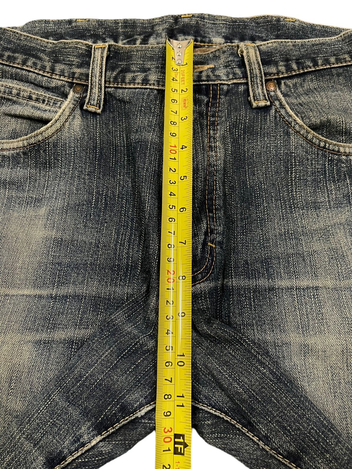 Wrangler Vintage 90s Wrangler Blue Wash Distress Style Baggy Jeans Size US 32 / EU 48 - 12 Thumbnail