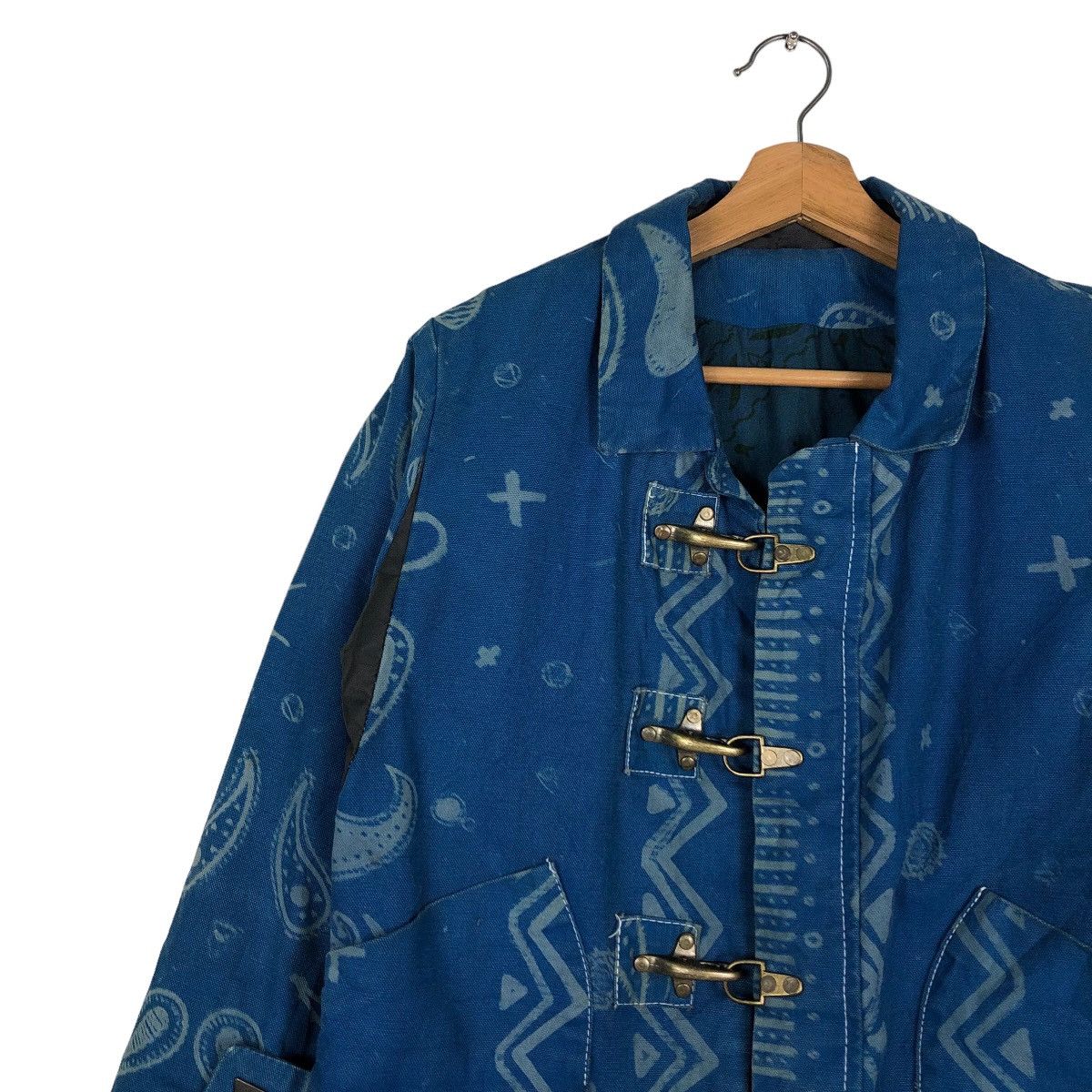 Blue Blue Japan 🔥Cropped Denim Jacket Biker Bondage Button Steel Japan Size US M / EU 48-50 / 2 - 7 Thumbnail