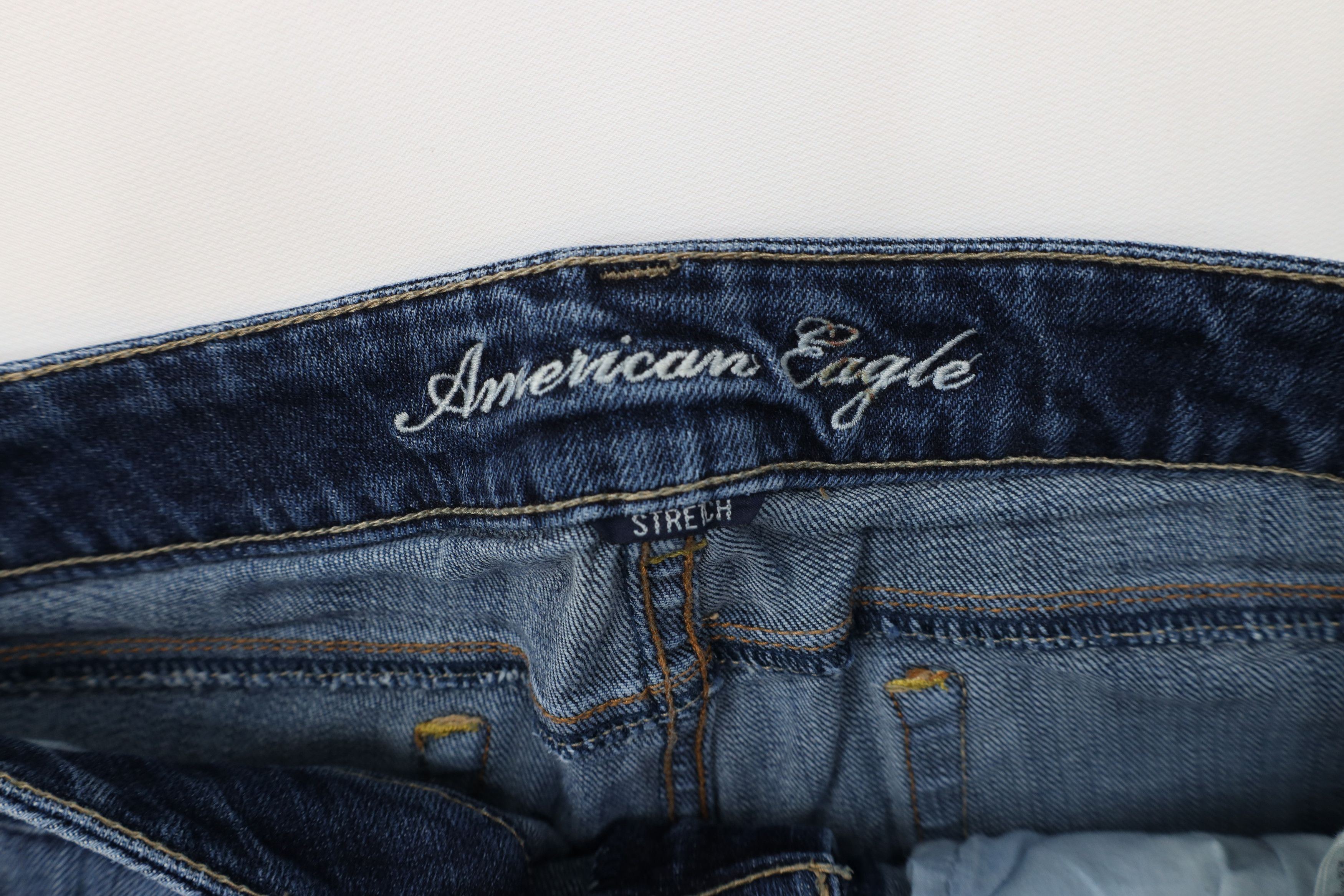 American Eagle Outfitters Vintage Y2K American Eagle Boyfriend Flared Jeans Blue Size 28" / US 6 / IT 42 - 7 Thumbnail