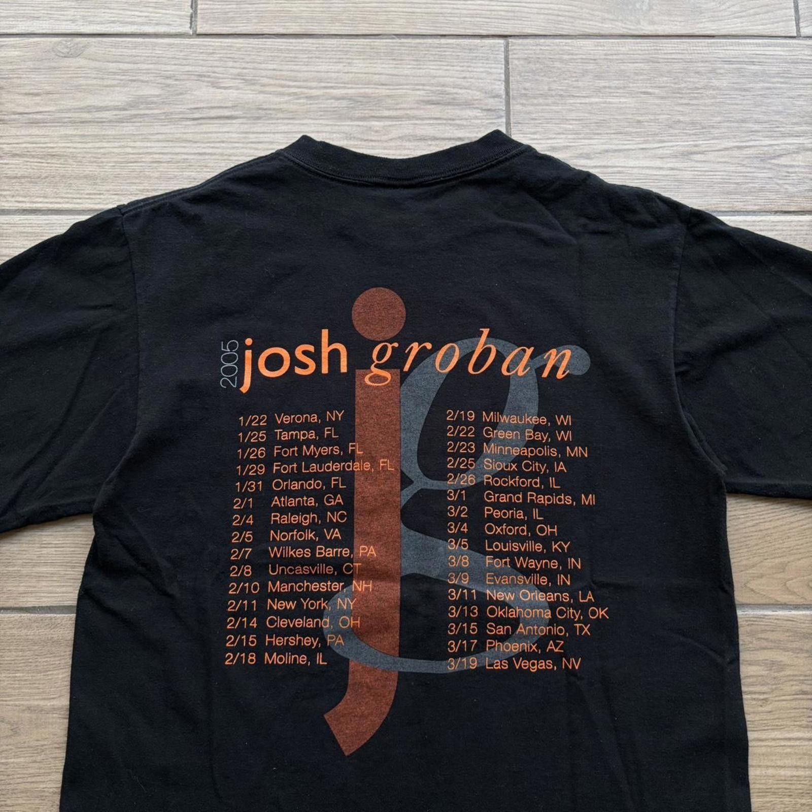 Anvil Vintage 2005 Josh Groban Tour T-Shirt Size US M / EU 48-50 / 2 - 6 Thumbnail