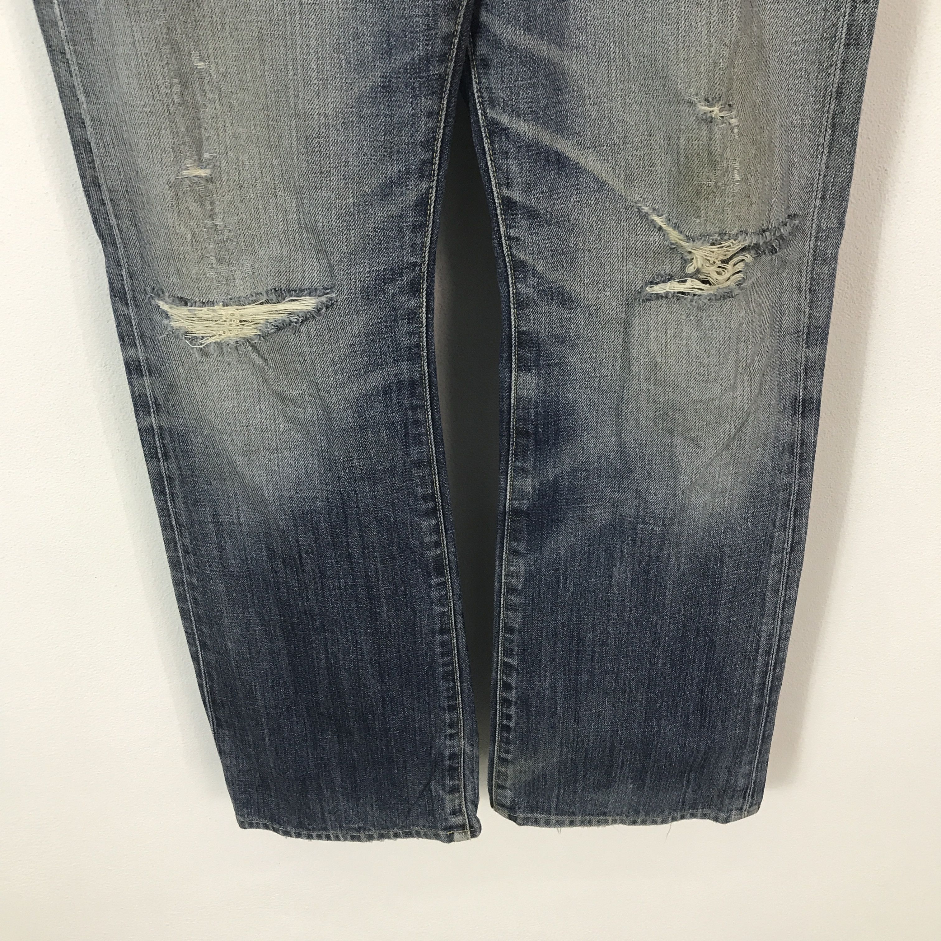 Japanese Brand Flare uniqlo Jp bootcut distressed denim K54B17 Size US 31 - 3 Thumbnail