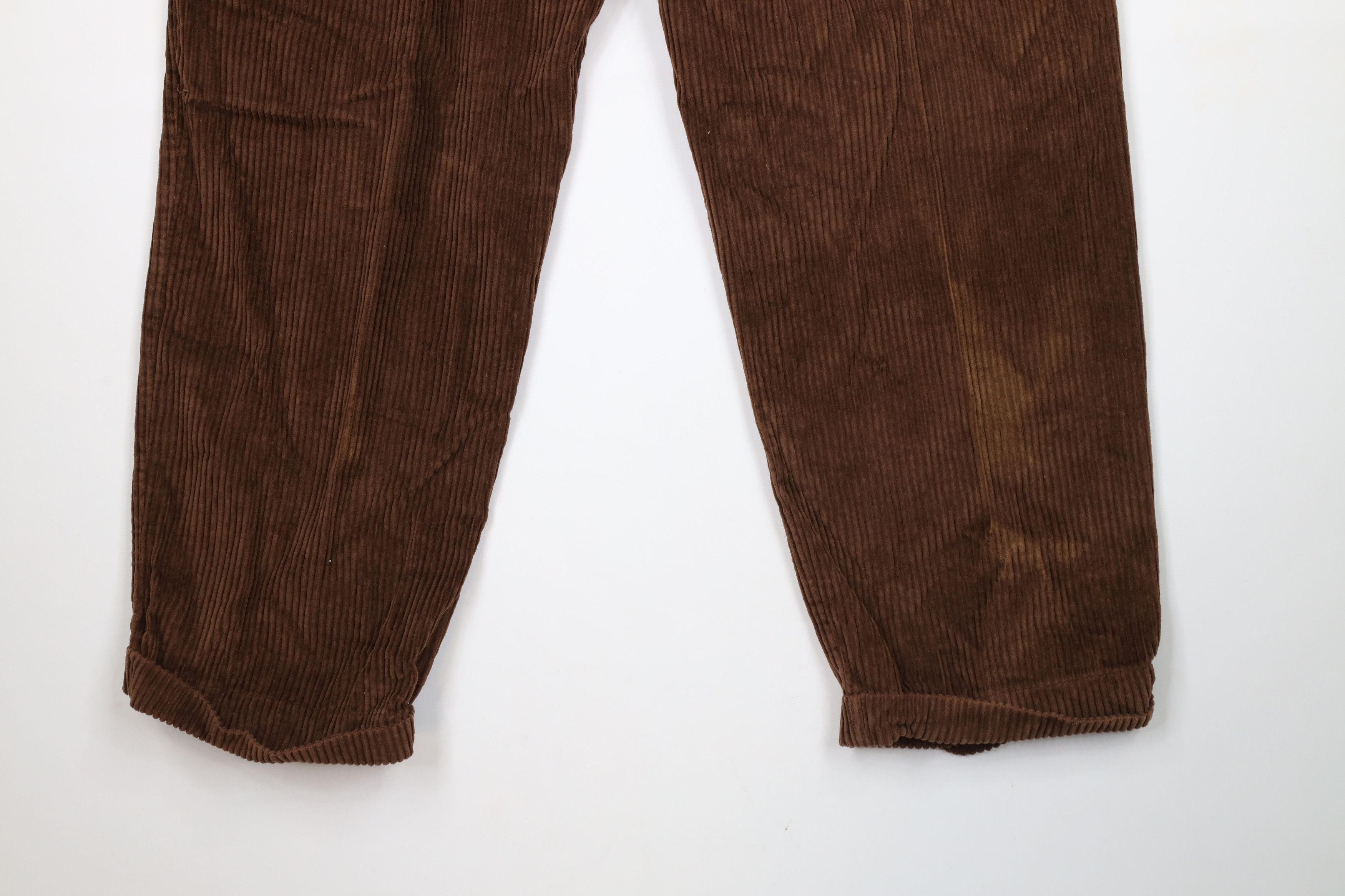 Vintage Vintage 90s Streetwear Baggy Wide Leg Corduroy Pants Brown Size US 36 / EU 52 - 11 Thumbnail