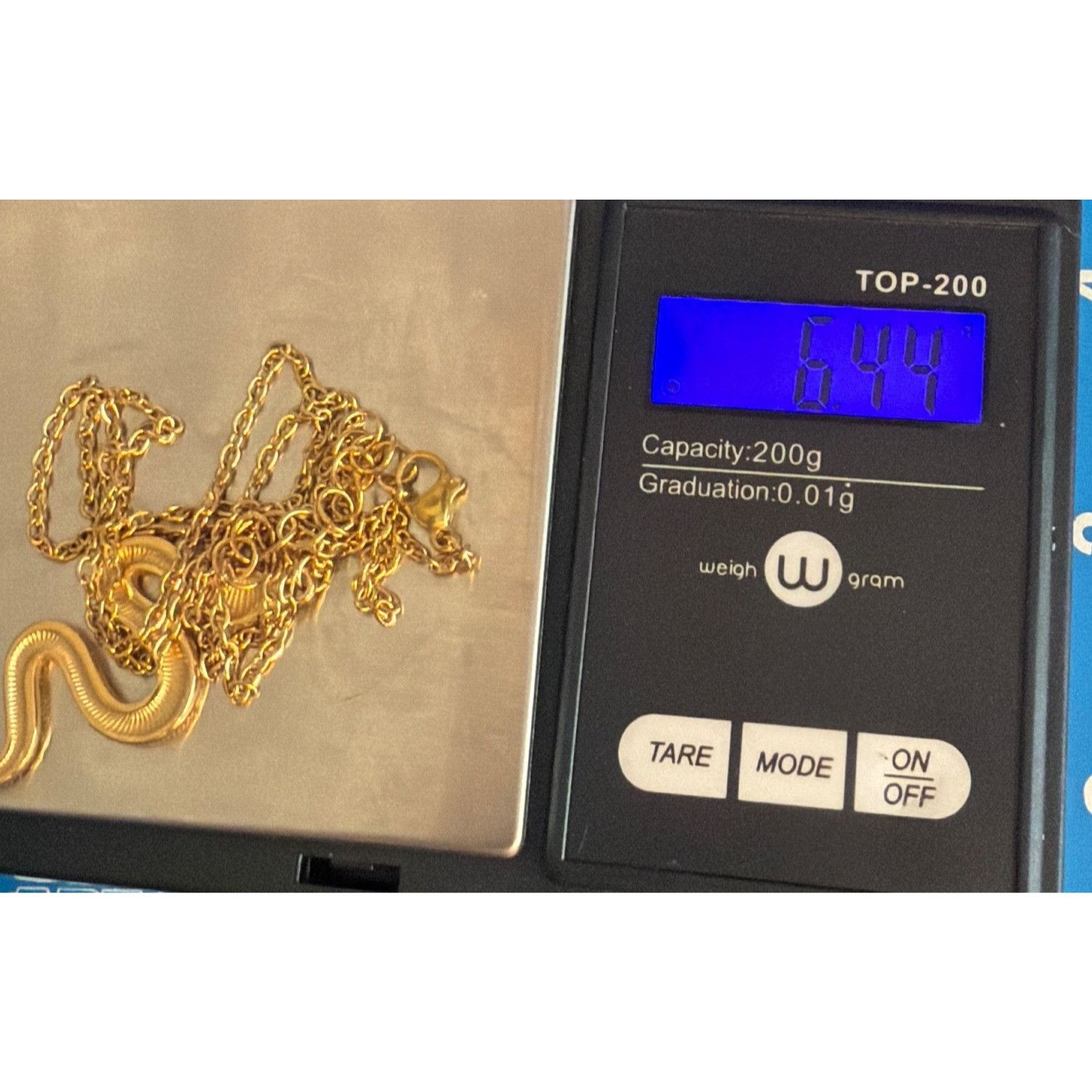 Other Gold Tone Snake Pendant Necklace Textured Serpent Adj 22" Un Size ONE SIZE - 6 Thumbnail