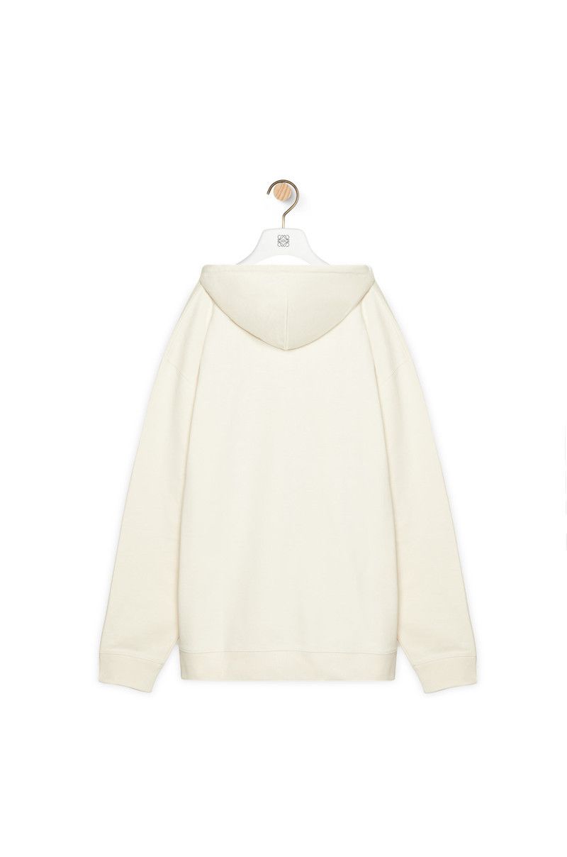 Loewe o1in1g0426 Anagram Patch Relaxed fit Hoodie in White Ash Size US XL / EU 56 / 4 - 6 Thumbnail