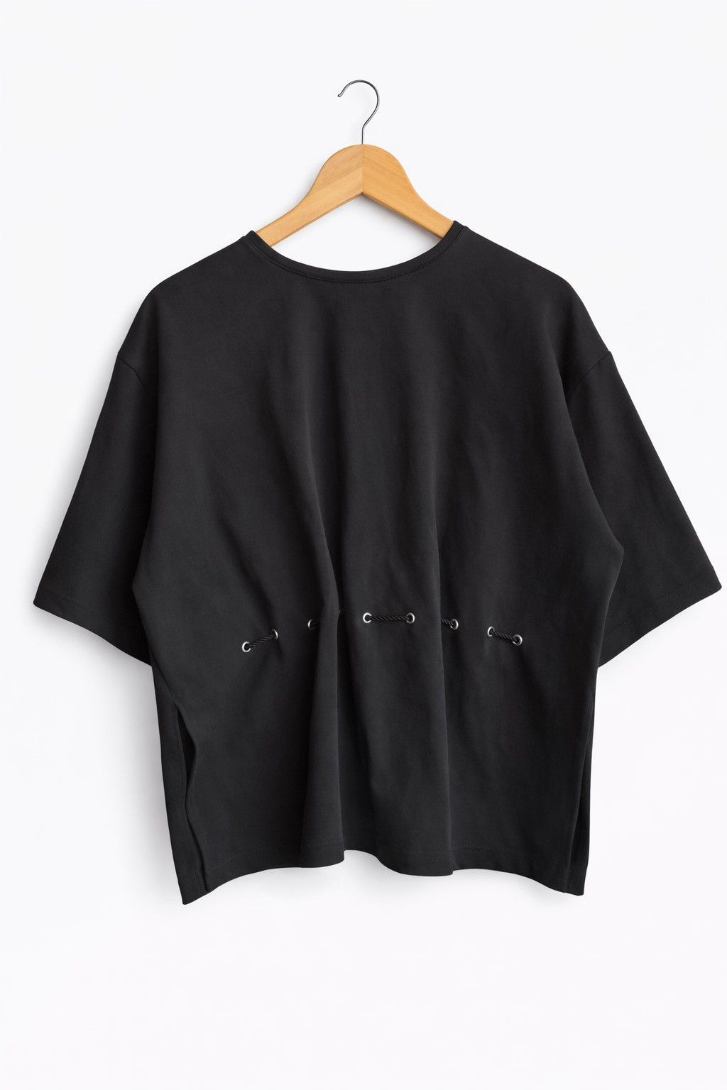 Japanese Brand RITO Japanese Minimalist Black Oversized BoxyTop Corset Back Size US S / EU 44-46 / 1 - 2 Thumbnail