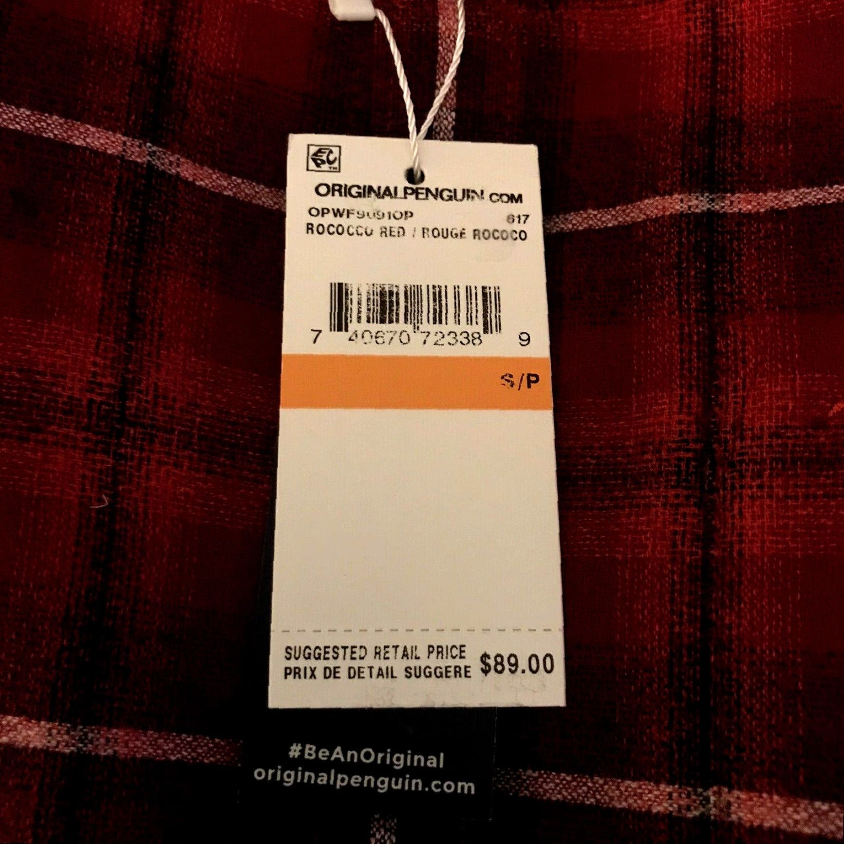 Original Penguin Original Penguin Shirt Mens Small Nep Plaid Woven Button Up Rococo Red NEW Size US S / EU 44-46 / 1 - 4 Thumbnail