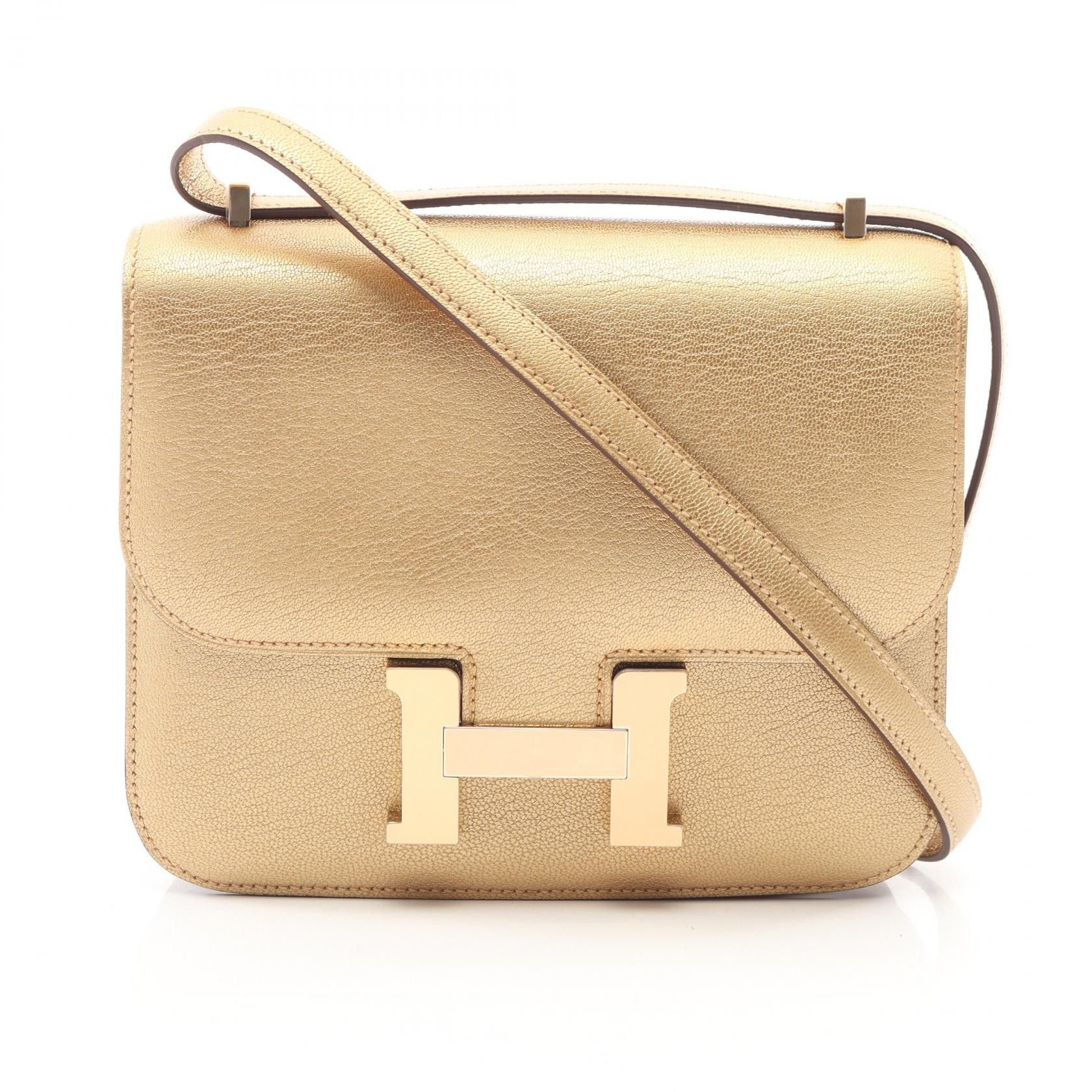 Hermes Hermes Hermes Constance3 Mini Dore Chevre Shoulder Bag Leather Shoulder Bag Stamp B (2023) DUTY FREE for USA Size ONE SIZE - 1 Thumbnail