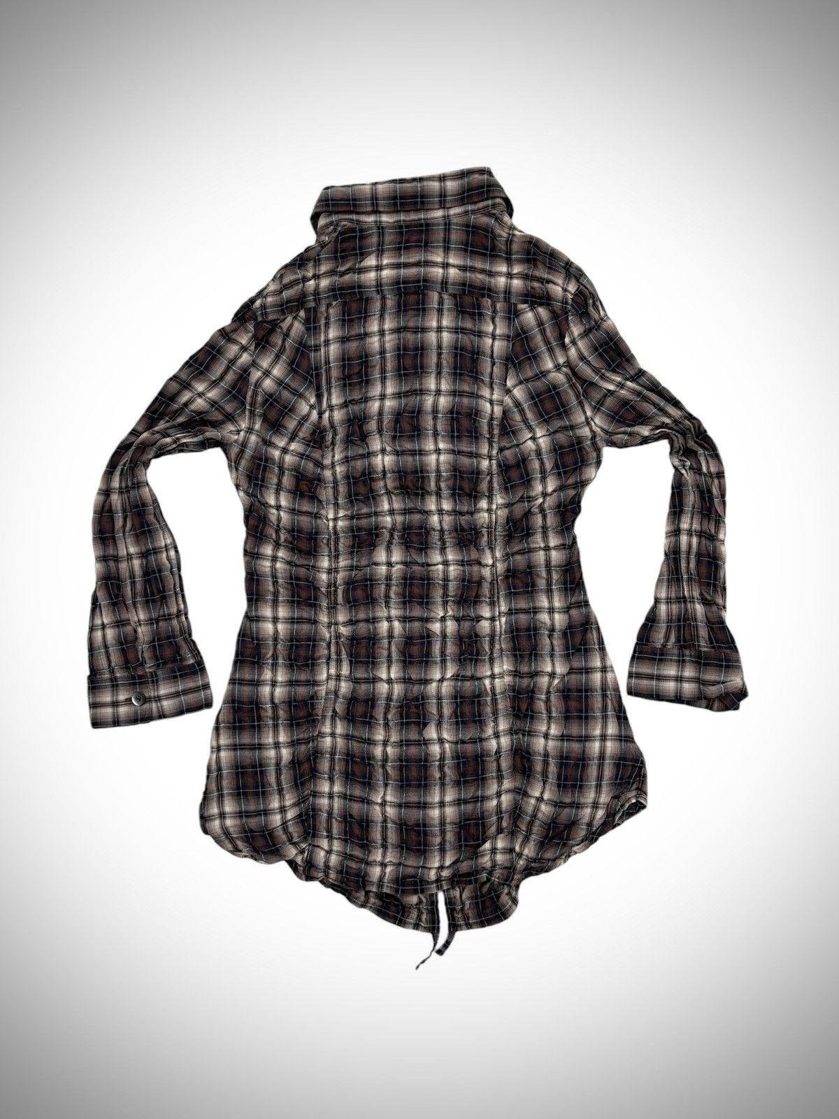 If Six Was Nine 2000’s Tornado Mart - Japanese Archive Plaid Wrinkle Shirt’s Size M / US 6-8 / IT 42-44 - 6 Thumbnail