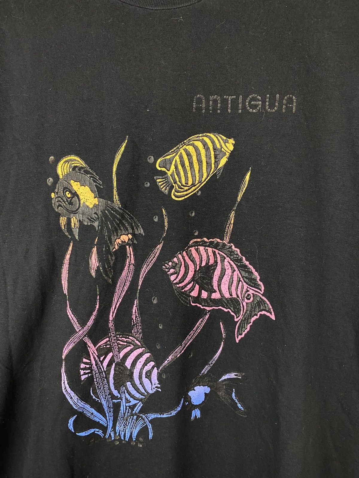 Vintage Vintage Single Stitch Hanes Heavyweight Antigua Fish T shirt Size US L / EU 52-54 / 3 - 2 Thumbnail