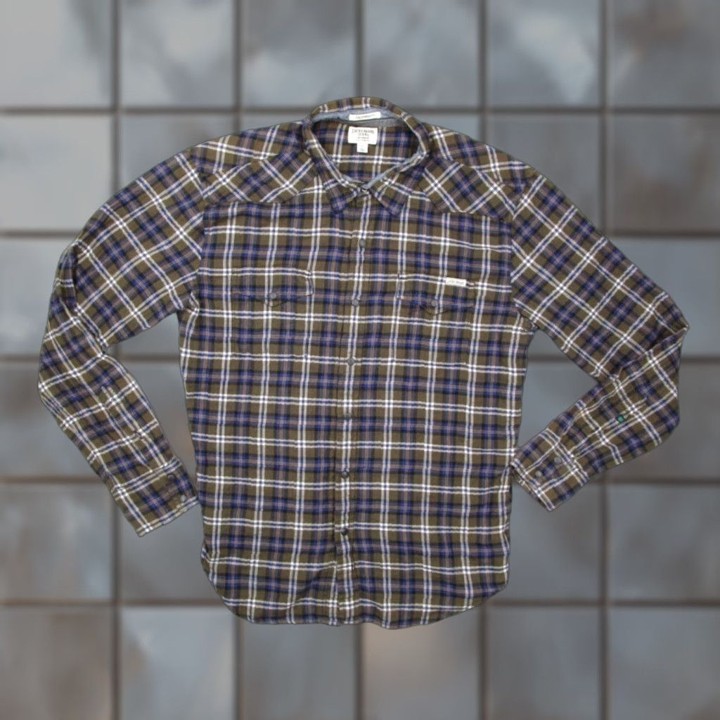 Lucky Brand VINTAGE Lucky Brand California Fit Shirt Men Large Green Flannel Button-Up Long Sleeve Casual Size US L / EU 52-54 / 3 - 1 Thumbnail