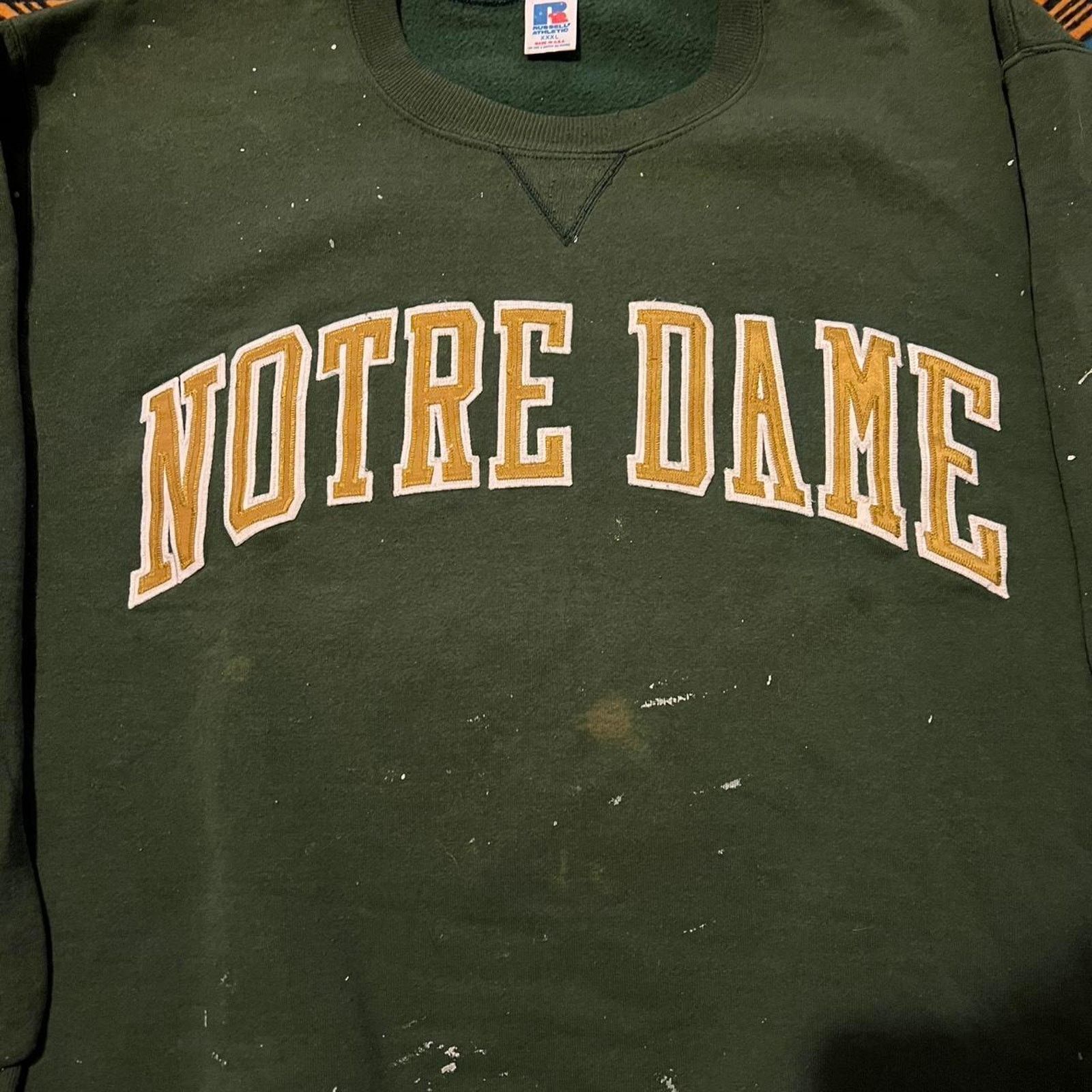 Russell Athletic vintage notre dame russell athletic crewneck sweater 90s 80s Size US XL / EU 56 / 4 - 3 Thumbnail