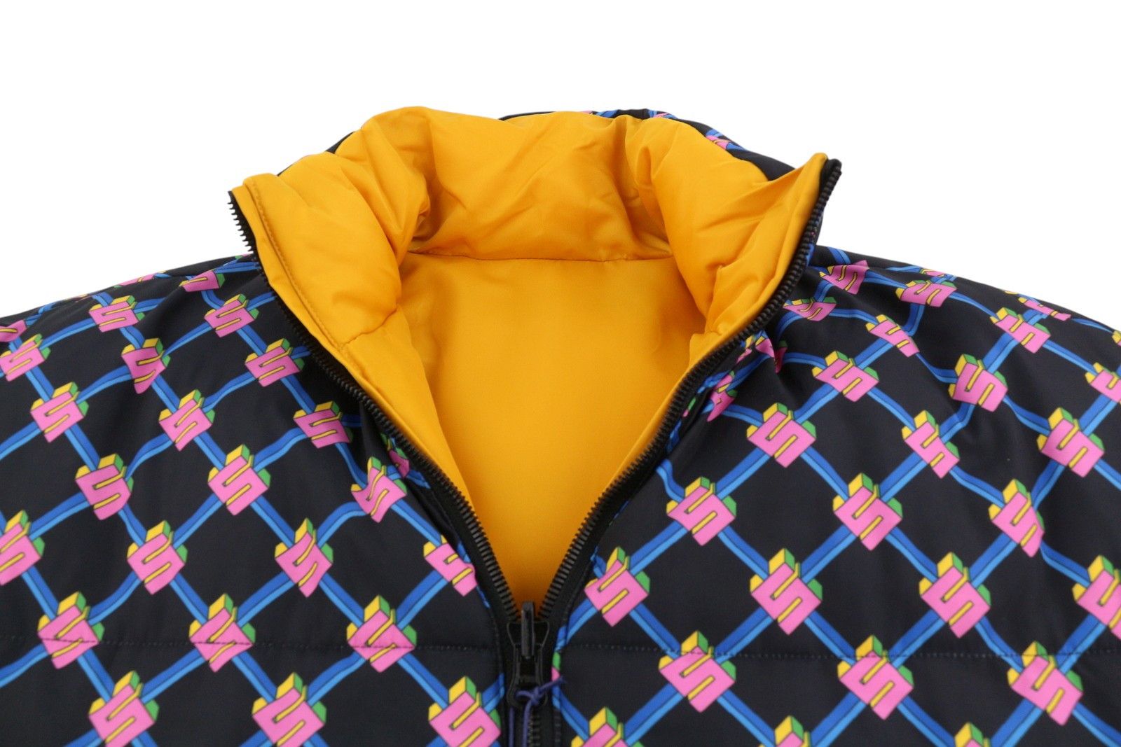Scotch & Soda L Reversible Quilted Logo Print Puffer 88476 Size L / US 10 / IT 46 - 7 Thumbnail