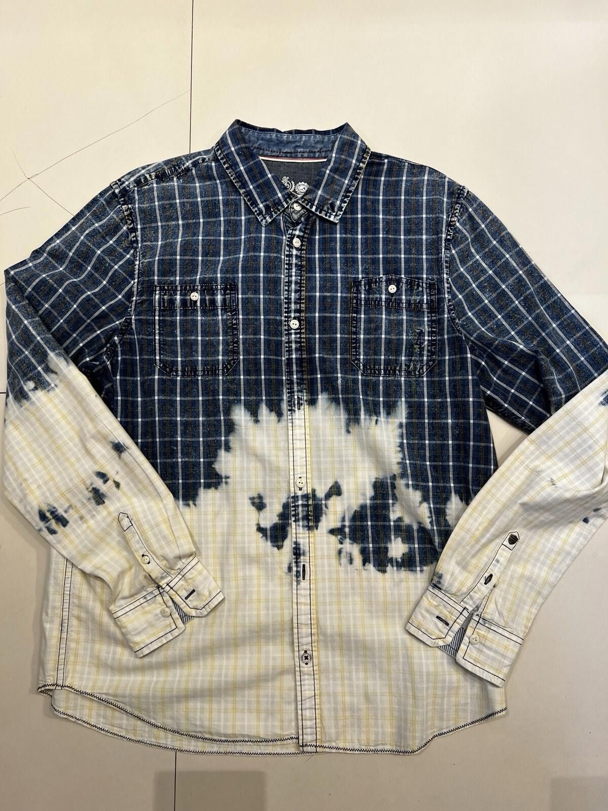 Other Vintage Buffalo David Bitton Bleached Blue Button Up Shirt L Size US L / EU 52-54 / 3 - 1 Thumbnail
