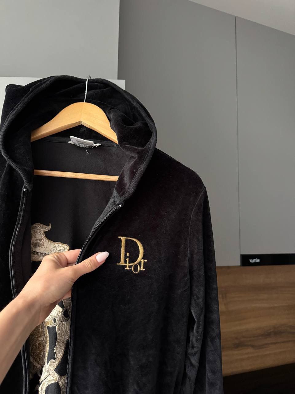 Christian Dior Monsieur Archive 2004 Christian Dior Boutique Zip Hoodie Spell Out Size M / US 6-8 / IT 42-44 - 3 Thumbnail