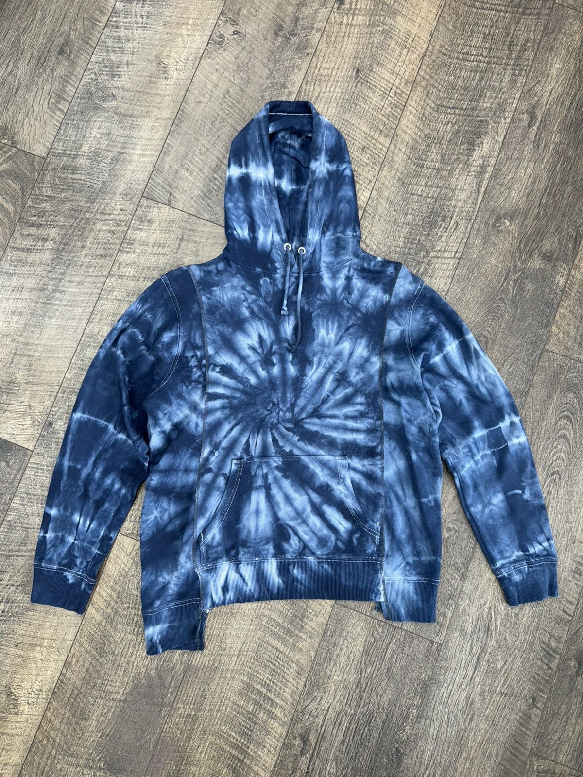 Needles REBUILD HOODIE TIE-DYE NAVY (S) | Grailed