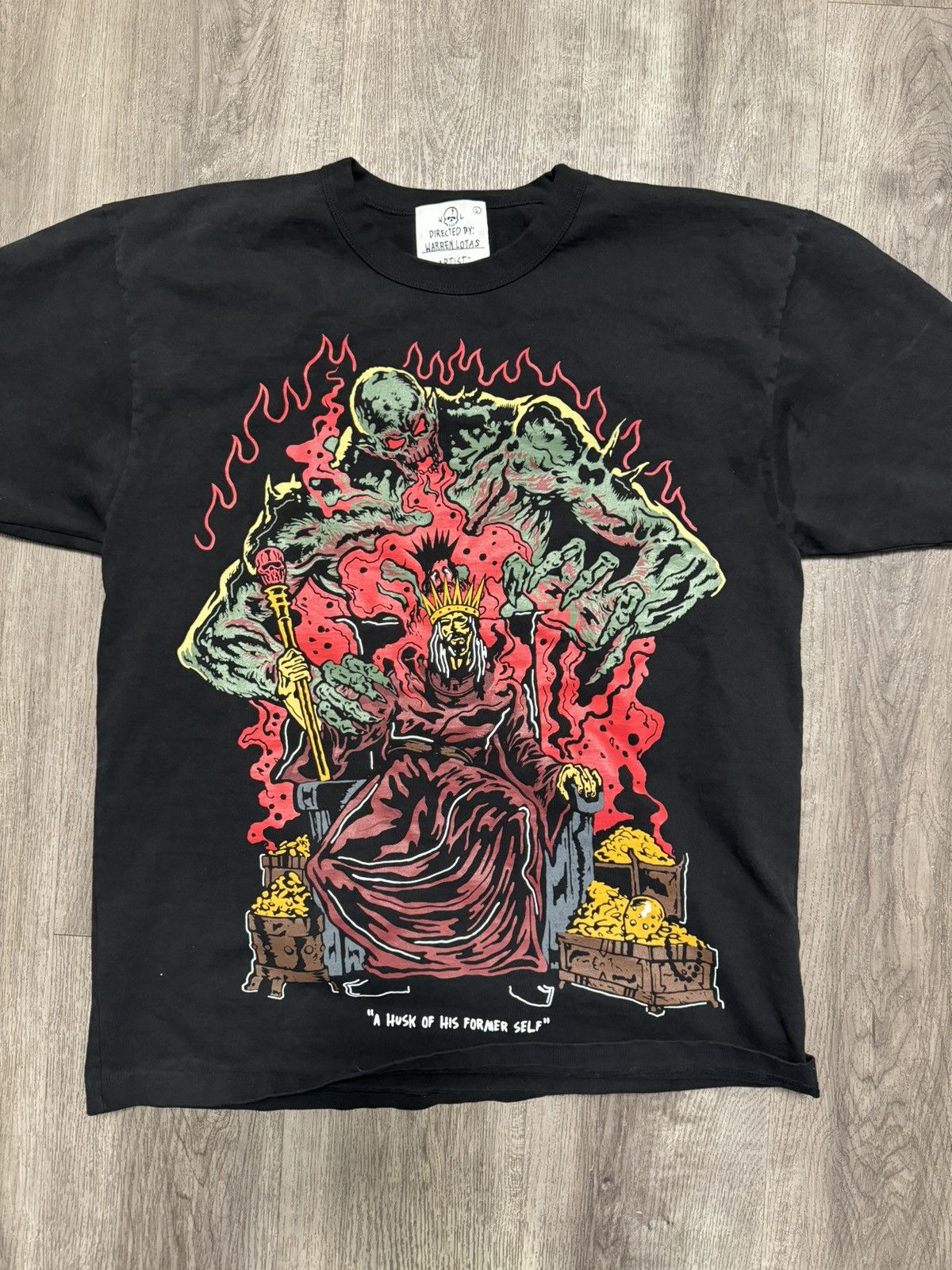 image of Warren Lotas Crying King Shirt in Black, Men's (Size Large)