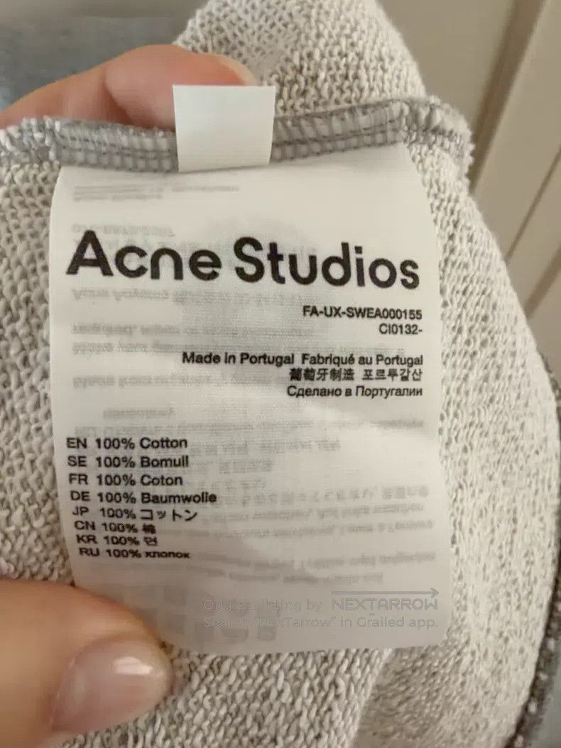 Acne Studios Acne Studios Classic crewneck sweatshirt, gray Size M / US 6-8 / IT 42-44 - 5 Thumbnail