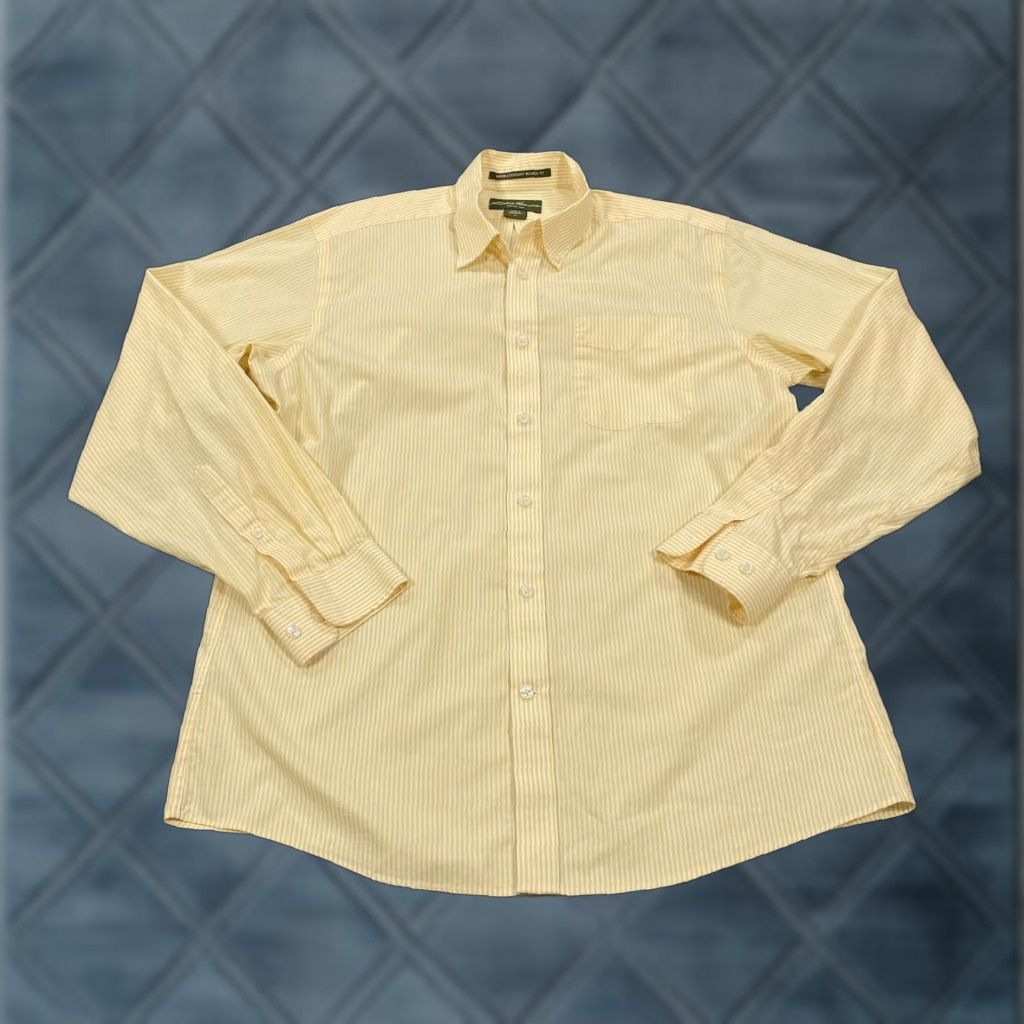 Eddie Bauer Eddie Bauer Shirt Mens Medium Yellow Striped Long Sleeve Button-Up Relaxed Fit Size US M / EU 48-50 / 2 - 1 Thumbnail